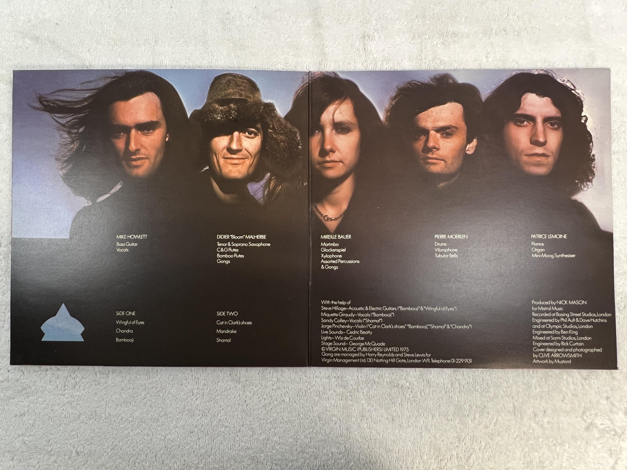 Omslagsbild för skivan GONG shamal LP -75 UK VIRGIN V2046