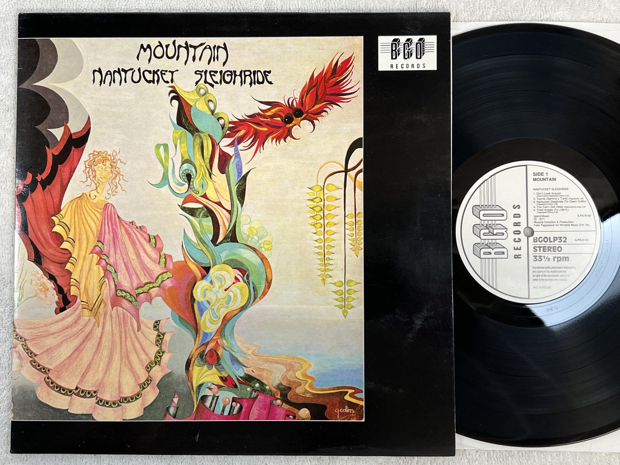 Omslagsbild för skivan MOUNTAIN nantucket sleighride LP re UK BGO BGOLP32