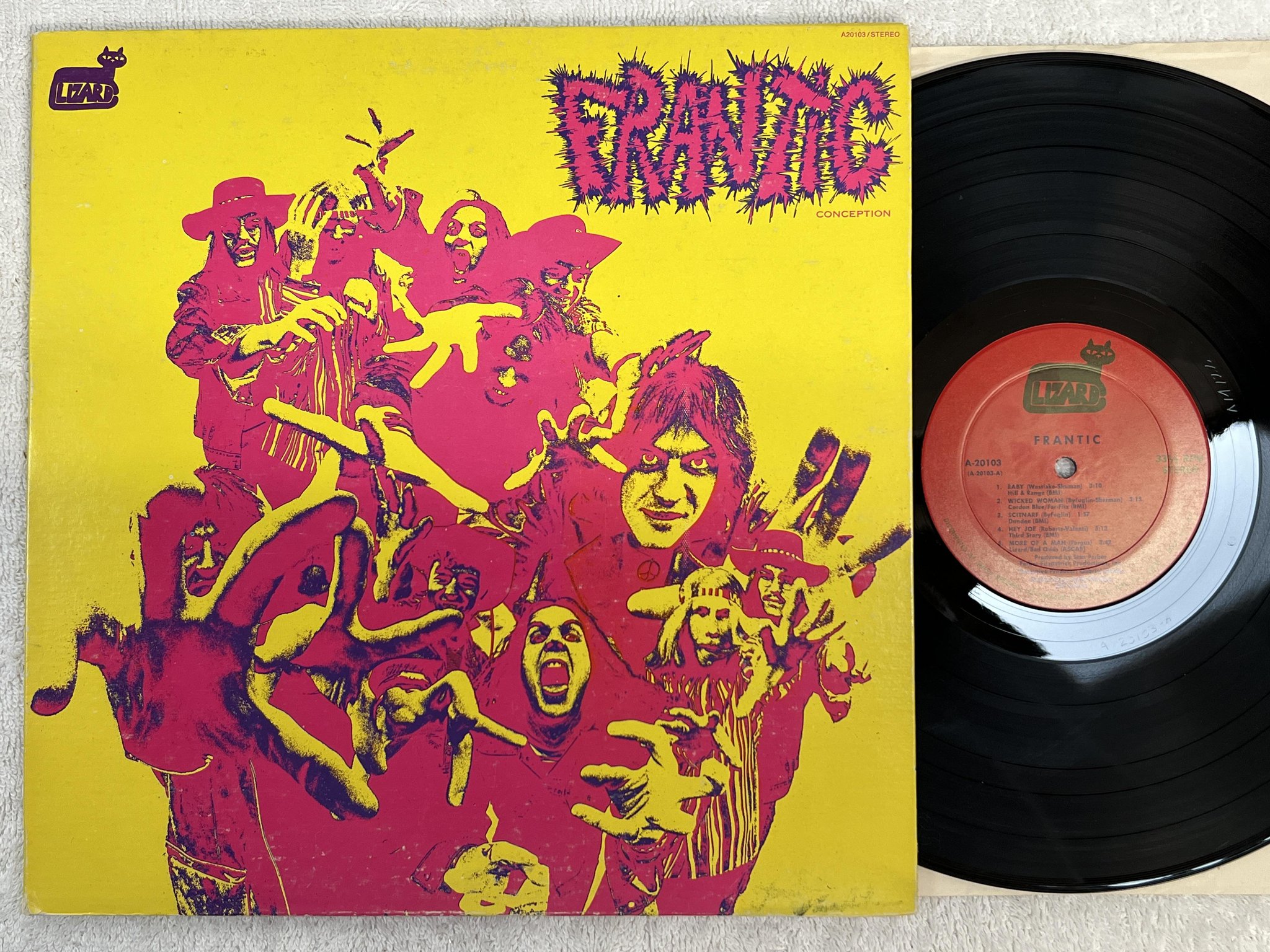 Omslagsbild för skivan FRANTIC Conception LP -70 US LIZARD A 20103