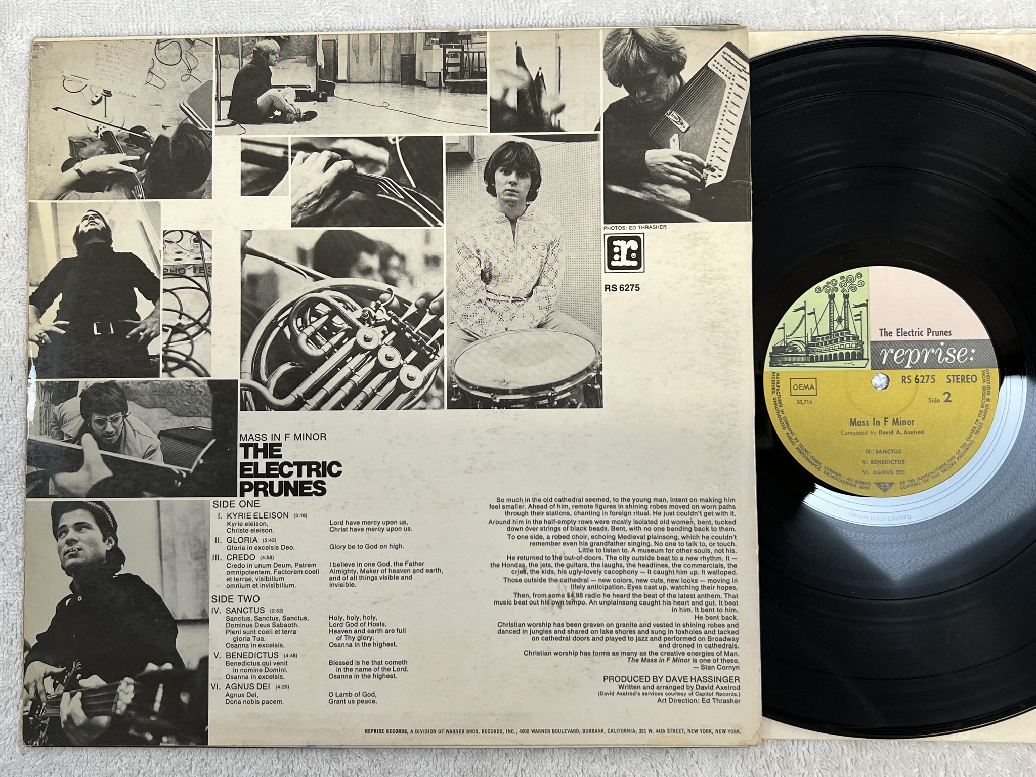 Omslagsbild för skivan THE ELECTRIC PRUNES mass in F minor LP Ger REPRISE RS 6275