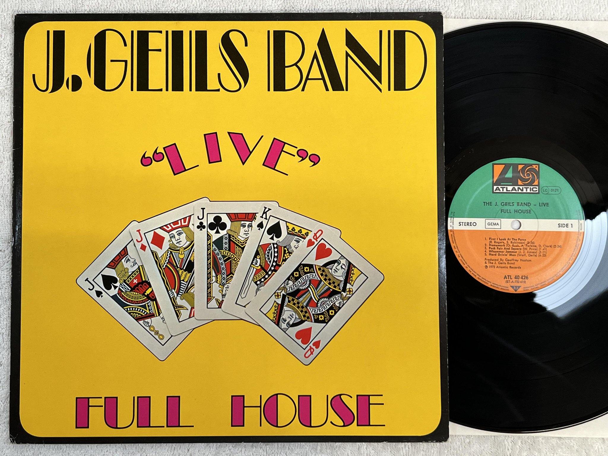 Omslagsbild för skivan J GEILS BAND live full house LP re Ger ATLANTIC ATL 40426