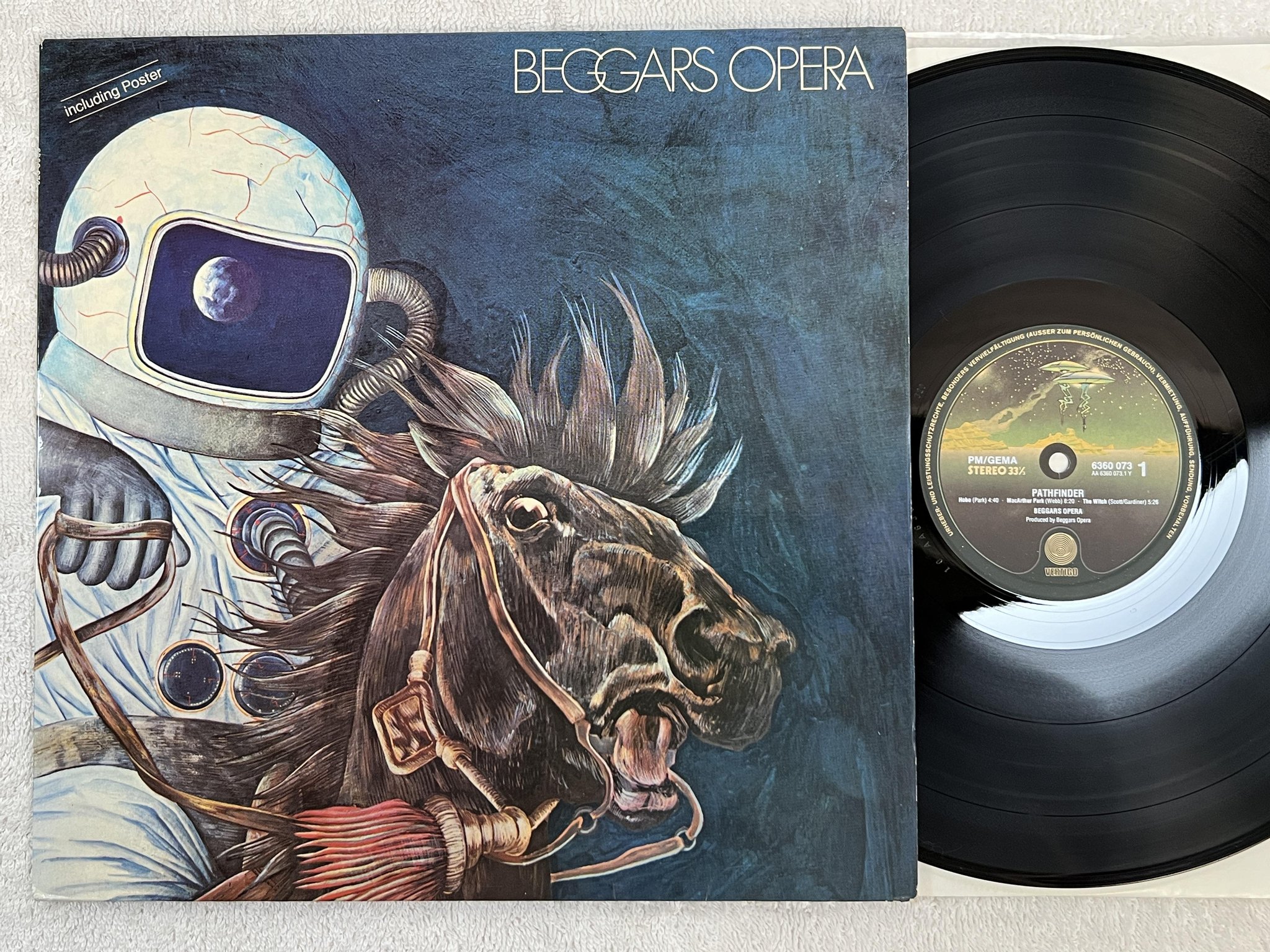 Omslagsbild för skivan BEGGARS OPERA Pathfinder LP re Ger VERTIGO 6360 073 *** POSTER ***