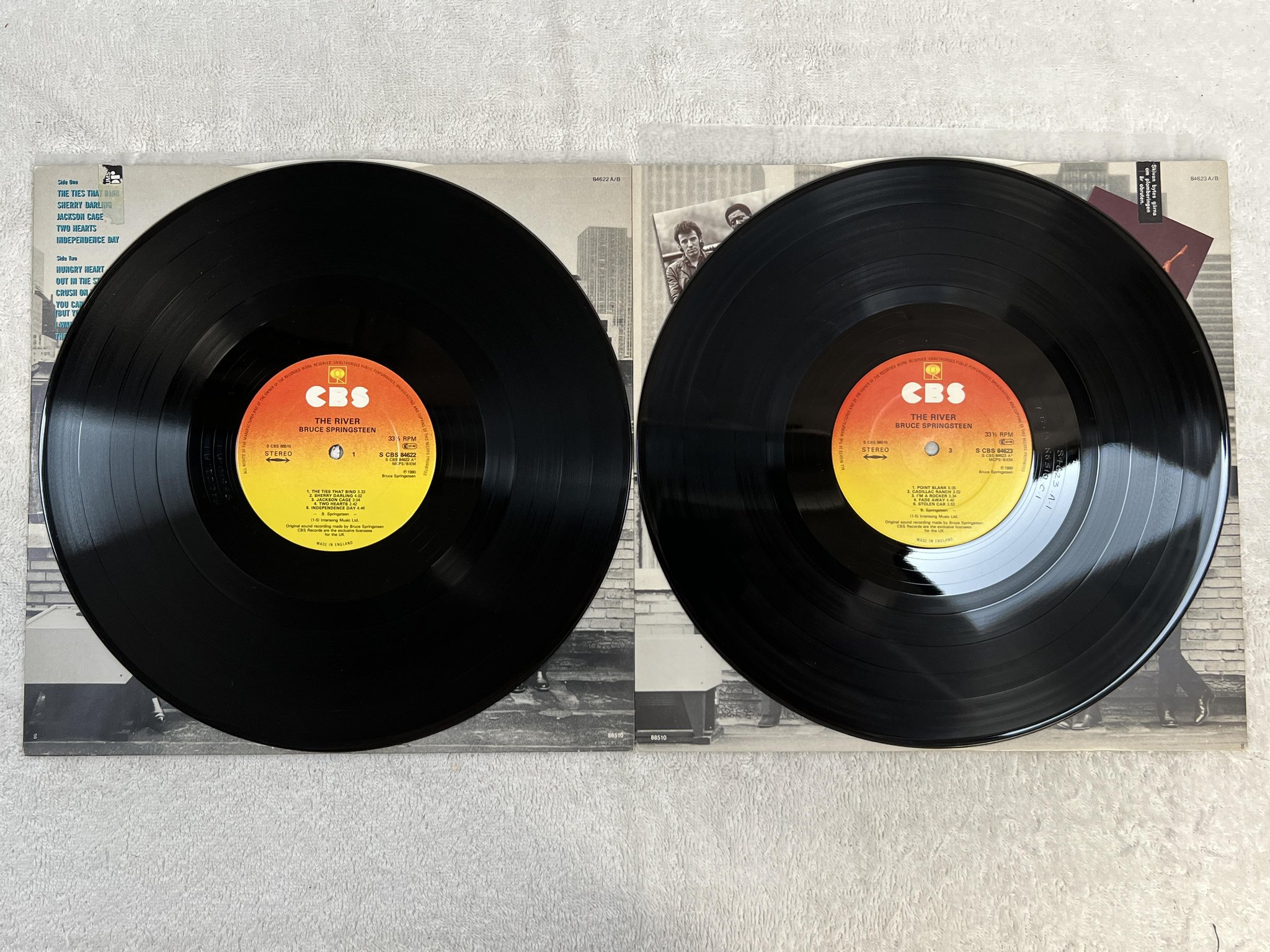 Omslagsbild för skivan BRUCE SPRINGSTEEN the river 2xLP -80 UK S CBS 84623