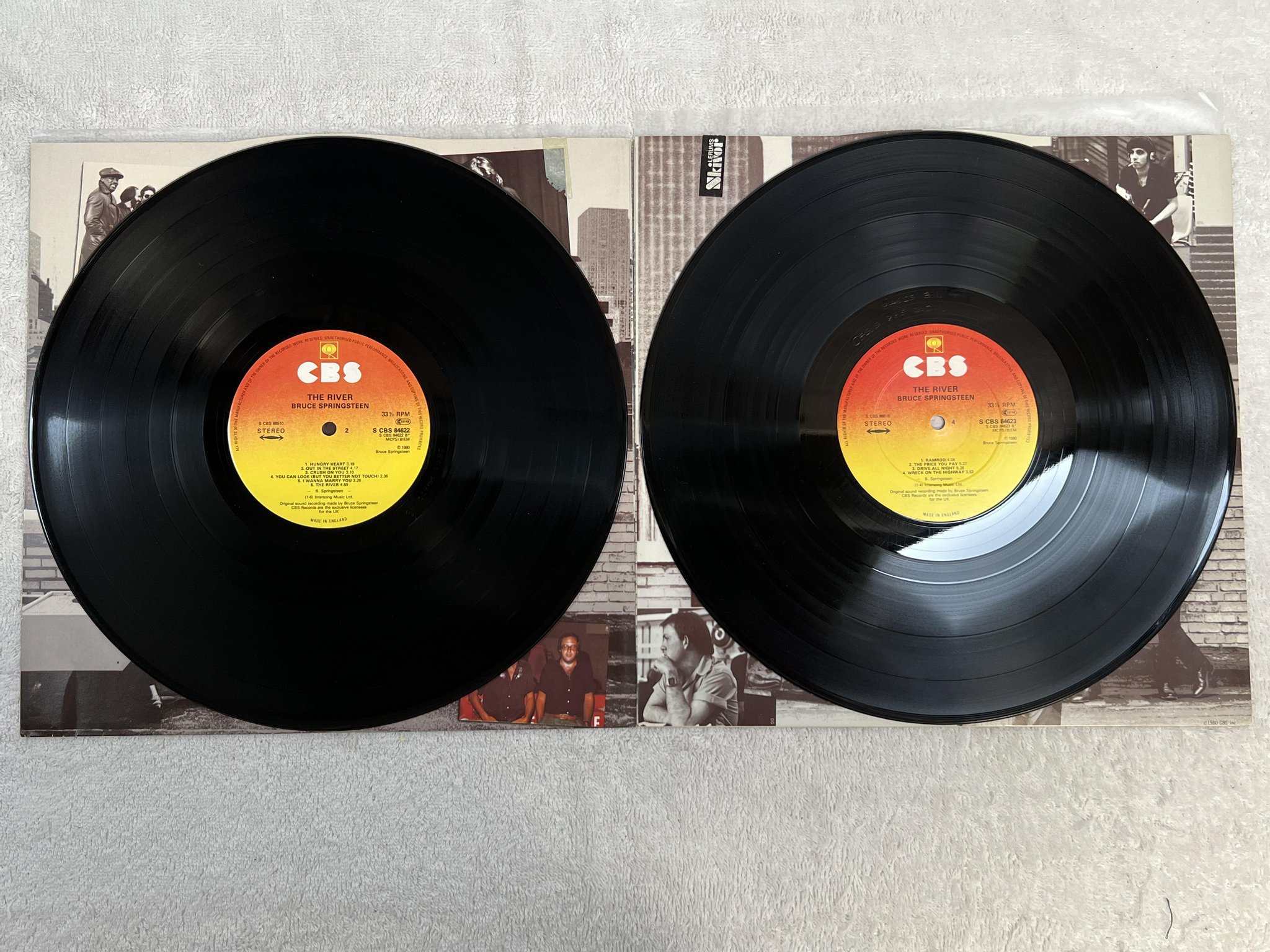 Omslagsbild för skivan BRUCE SPRINGSTEEN the river 2xLP -80 UK S CBS 84623