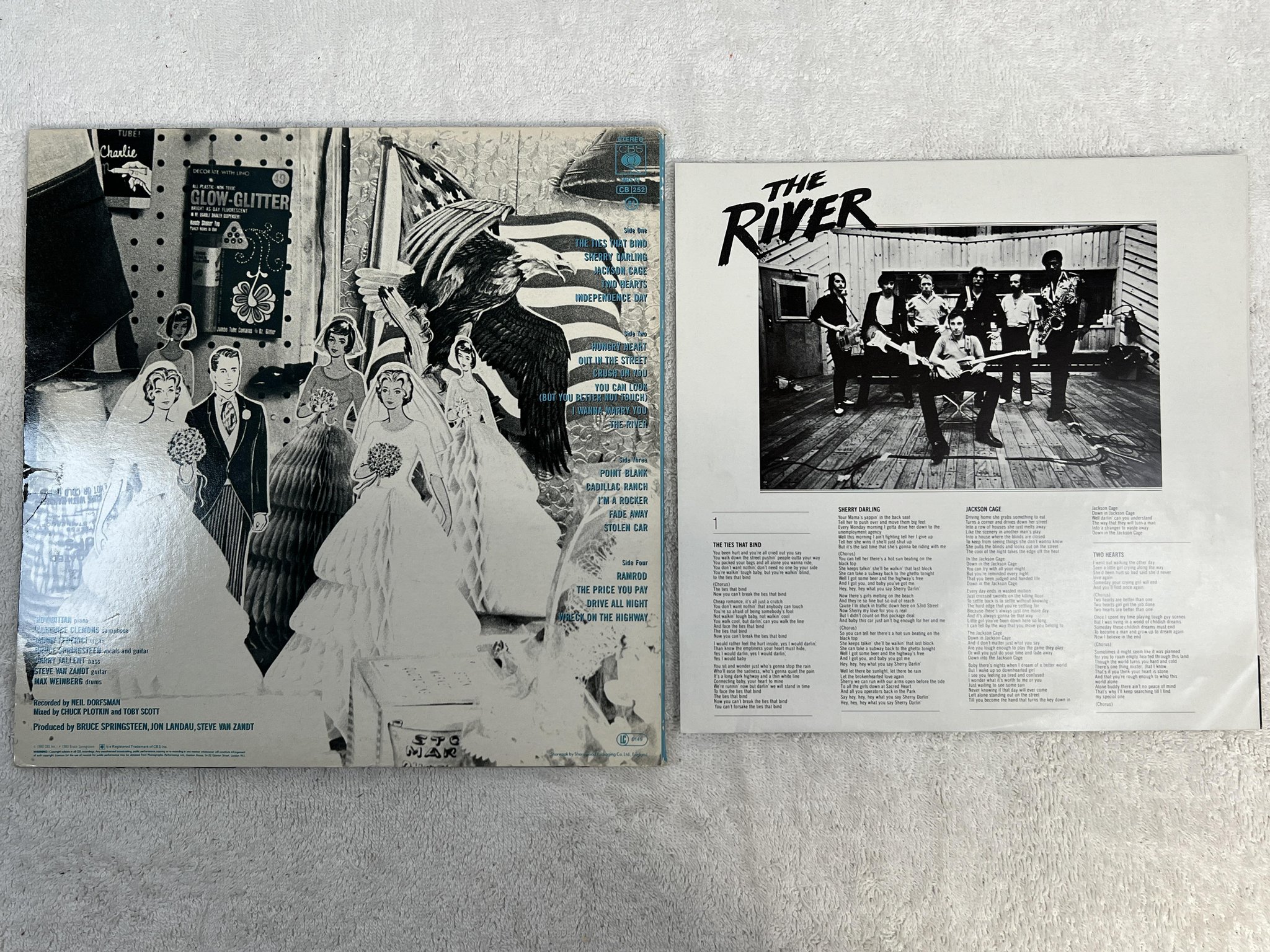 Omslagsbild för skivan BRUCE SPRINGSTEEN the river 2xLP -80 UK S CBS 84623