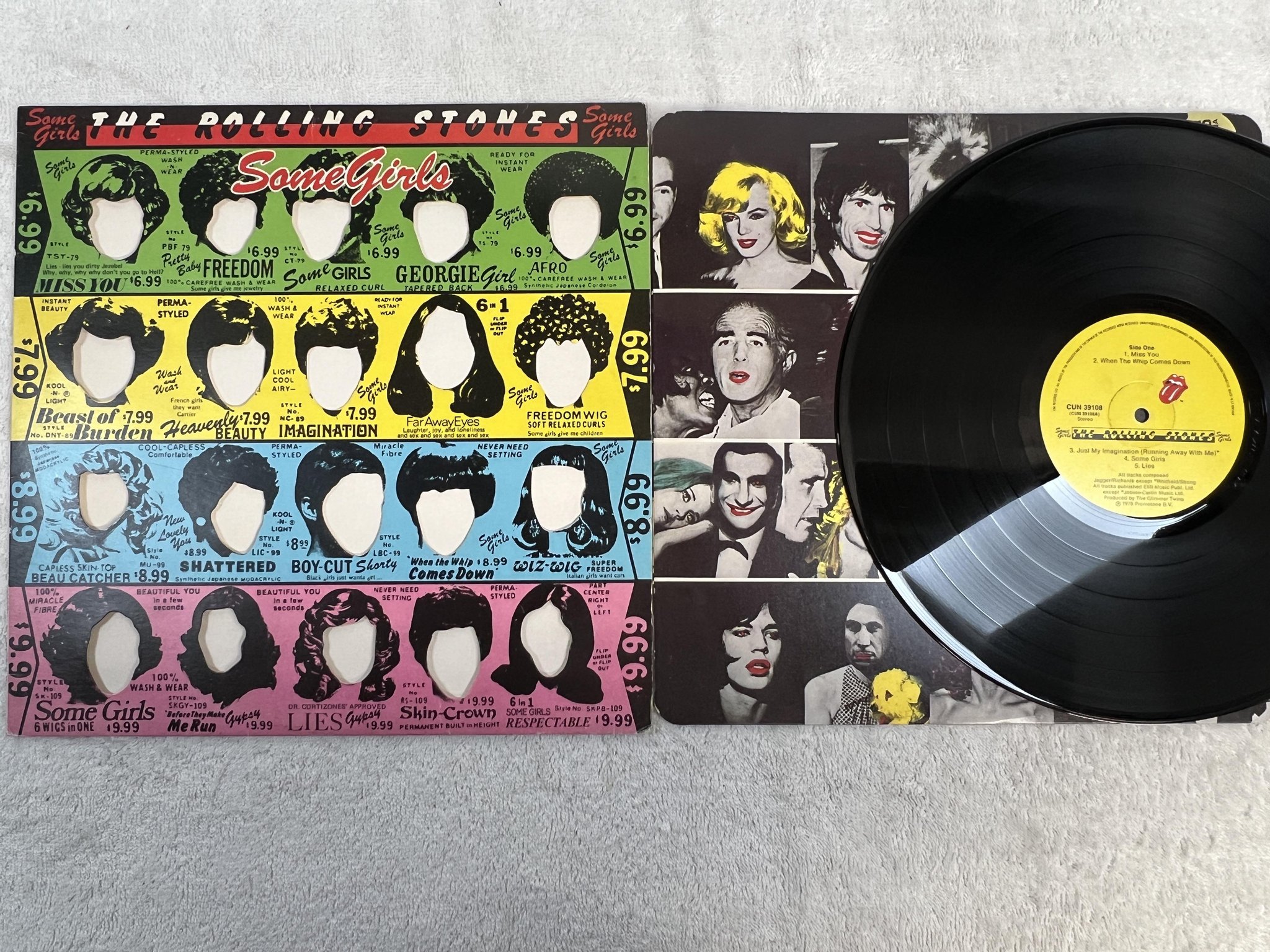Omslagsbild för skivan ROLLING STONES some girls LP -78 UK CUN 39108 *** Miss You ***