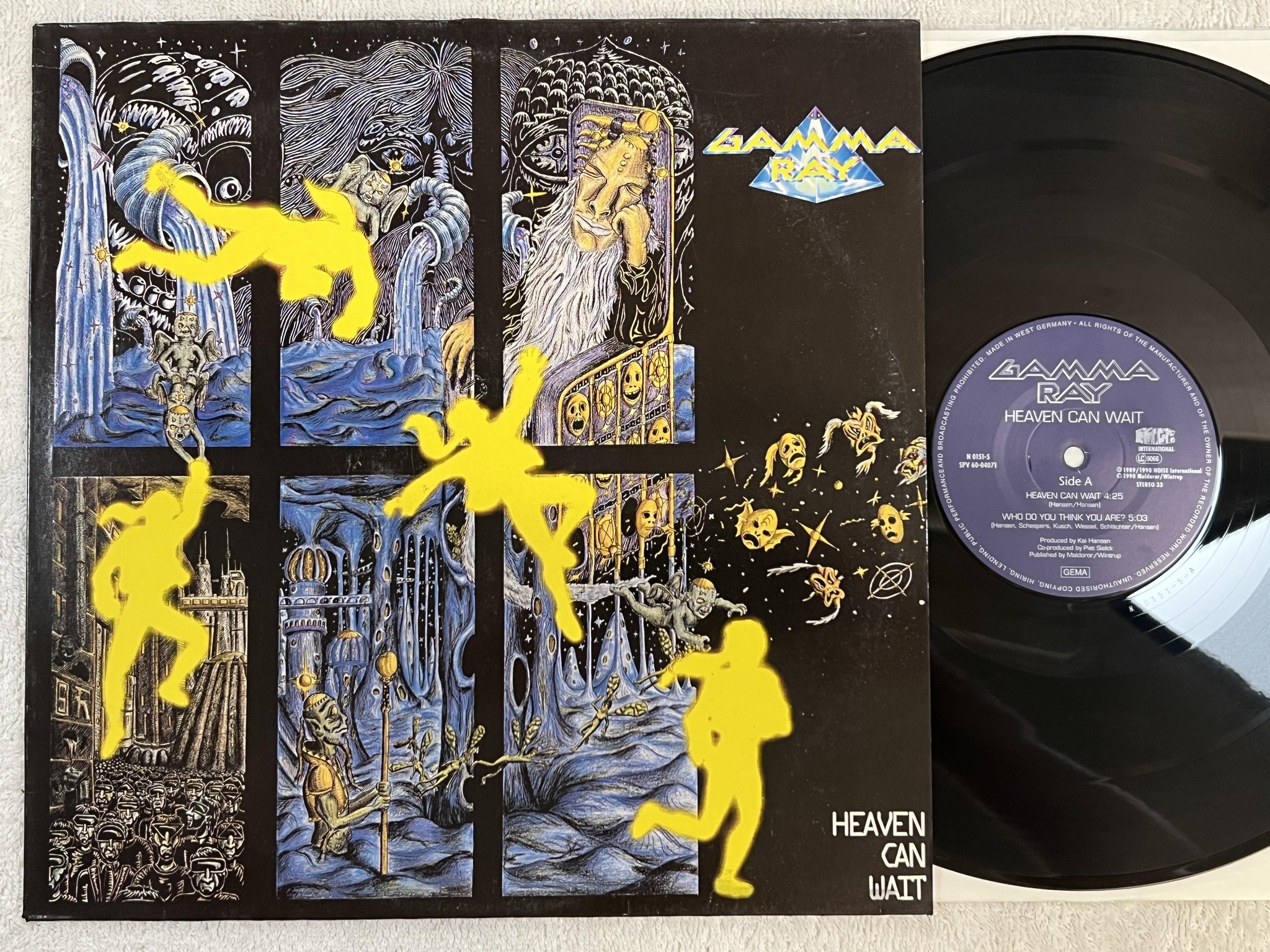 Omslagsbild för skivan GAMMA RAY heaven can wait 12"ep -90 Ger NOISE INTERNATIONAL N 0151-5