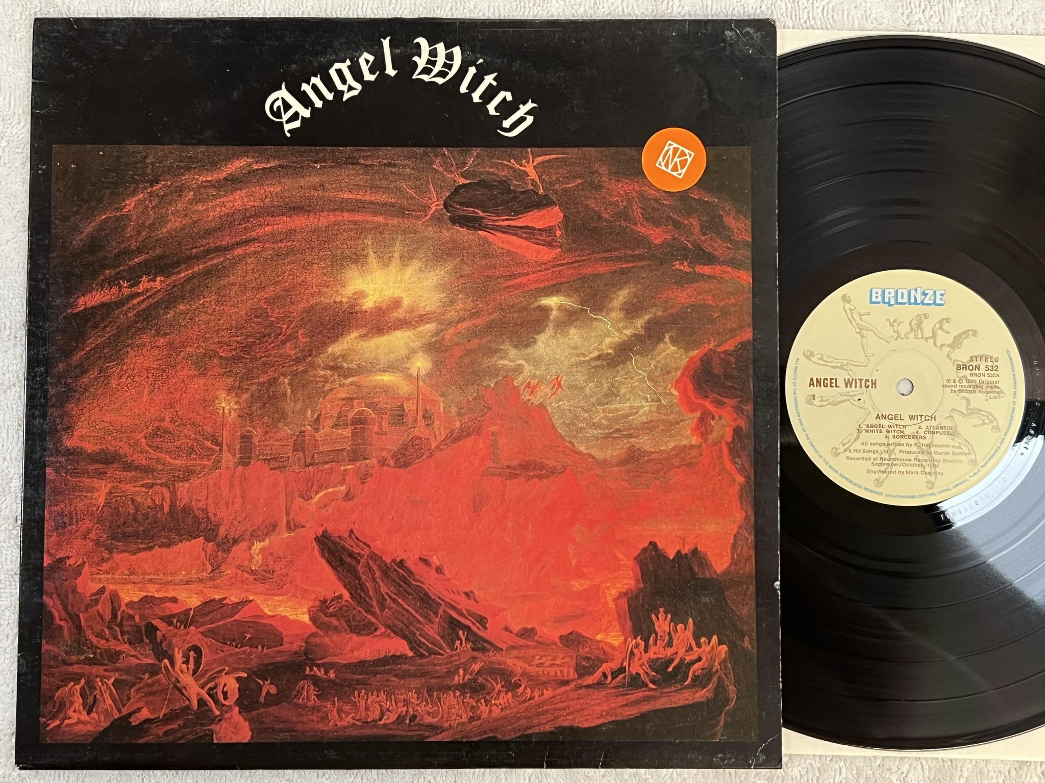 Omslagsbild för skivan ANGEL WITCH s/t LP -80 UK BRONZE BRON 532