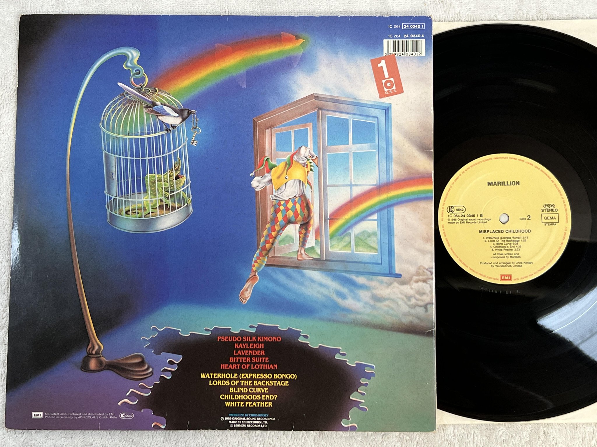 Omslagsbild för skivan MARILLION misplaced childhood LP -85 Hol EMI 1C 064-2403401