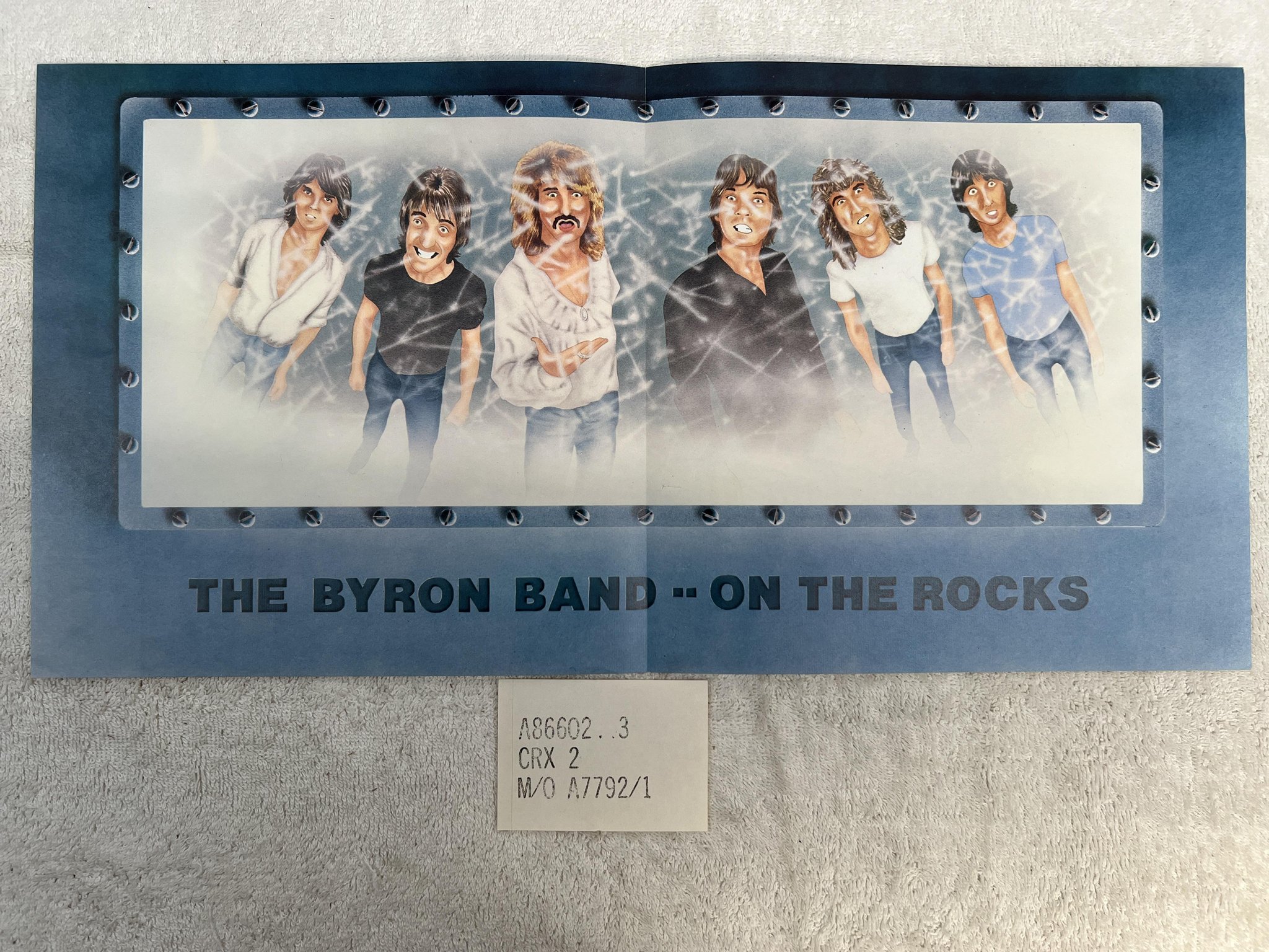 Omslagsbild för skivan THE BYRON BAND on the rocks LP -81 UK CREOLE CRX 2