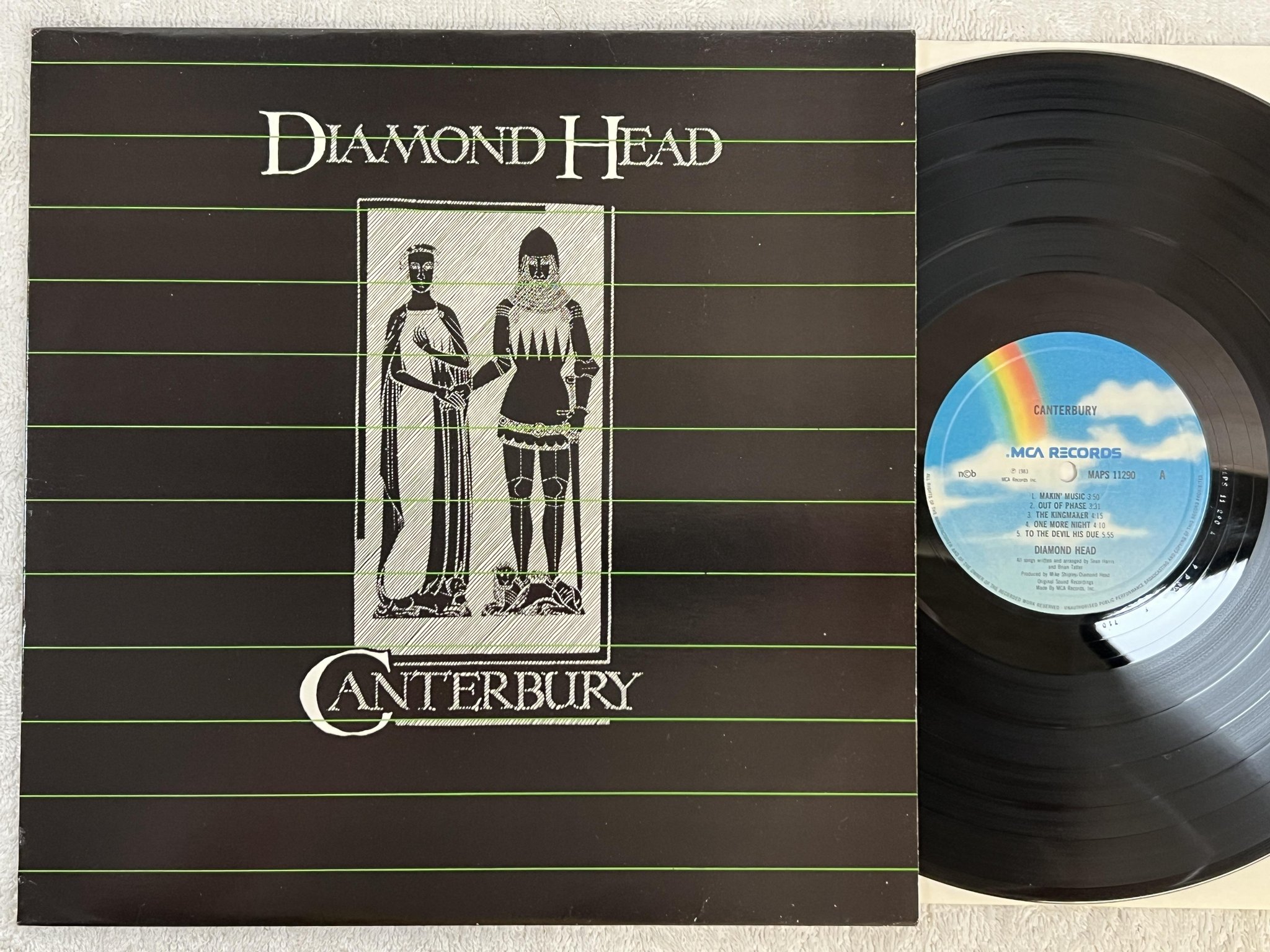 Omslagsbild för skivan DIAMOND HEAD Canterbury LP -83 ncb MCA MAPS 112902