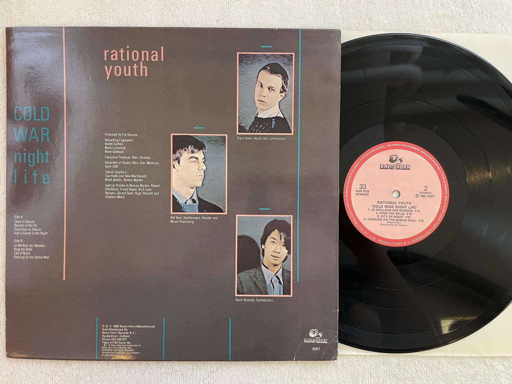 Omslagsbild för skivan RATIONAL YOUTH cold war night life LP -83 Hol RAMS HORN RAMSH 5057