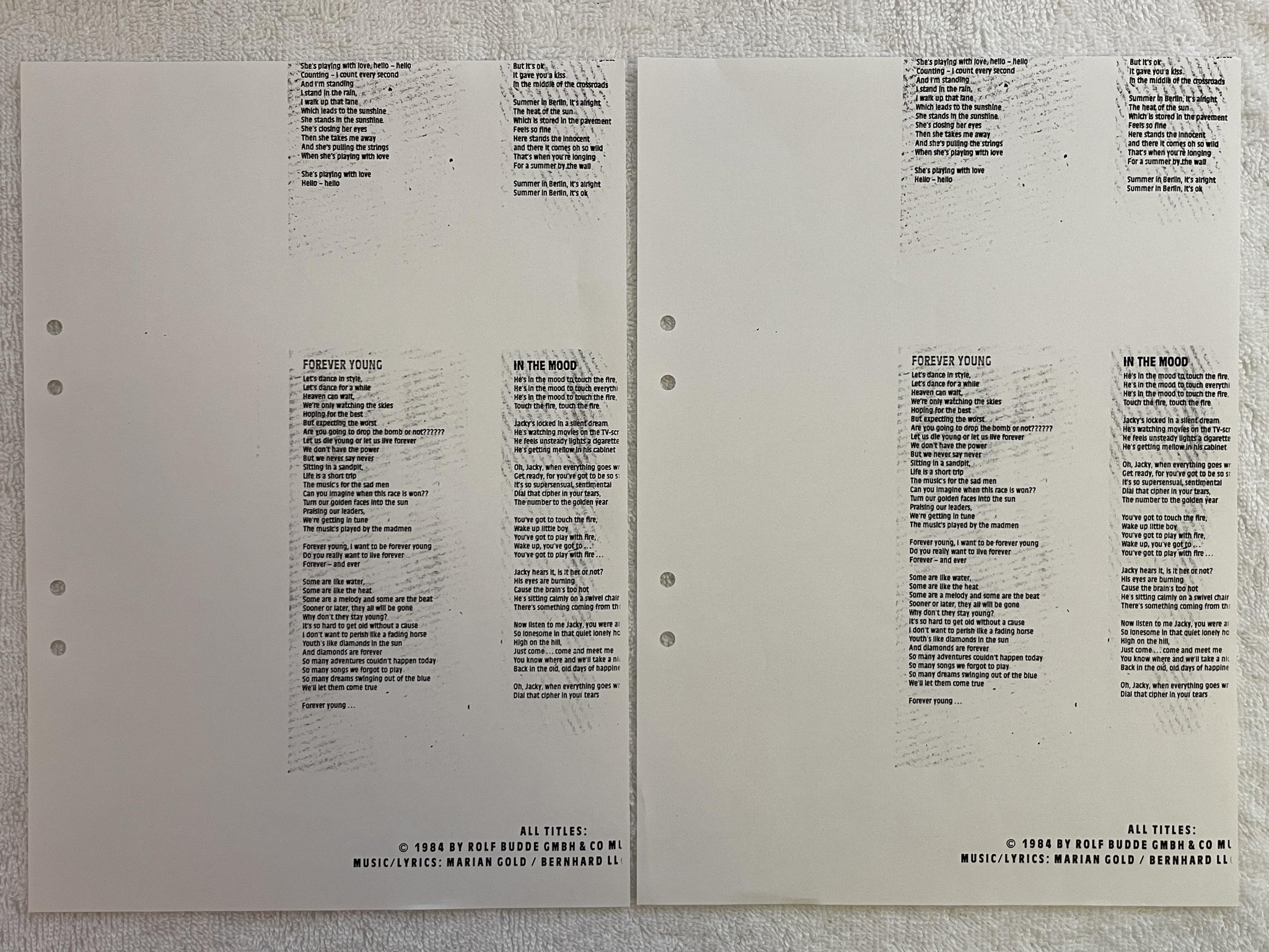 Omslagsbild för skivan ALPHAVILLE forever young LP -84 Ger WEA 240 481-1