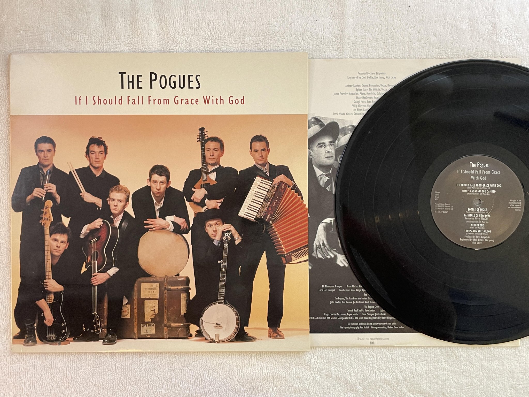 Omslagsbild för skivan THE POGUES If I Should Fall From Grace With God LP -88 ncb POGUE MAHONE NYR 1