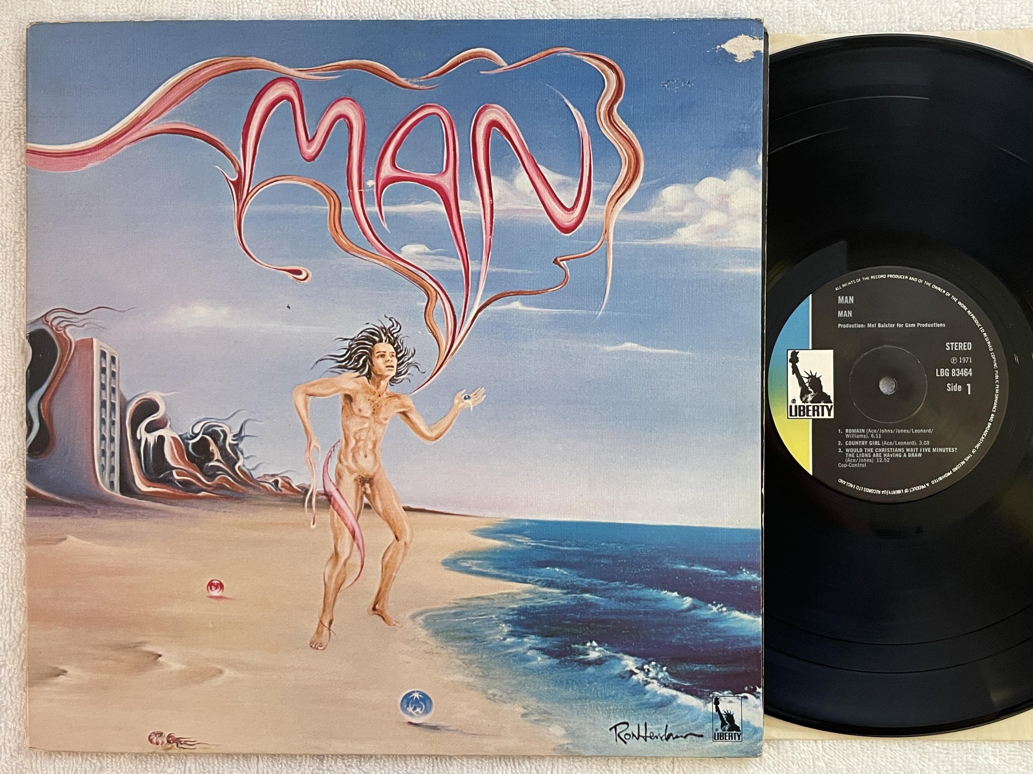 Omslagsbild för skivan MAN s/t LP -71 UK LIBERTY LBG 83464