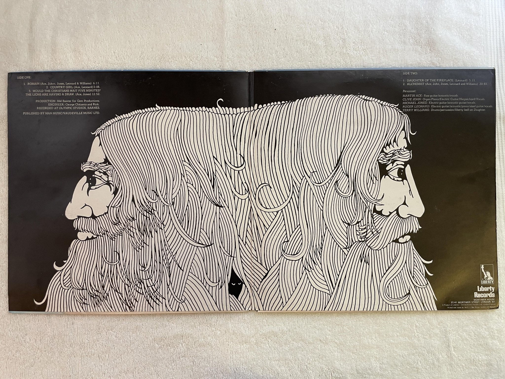 Omslagsbild för skivan MAN s/t LP -71 UK LIBERTY LBG 83464