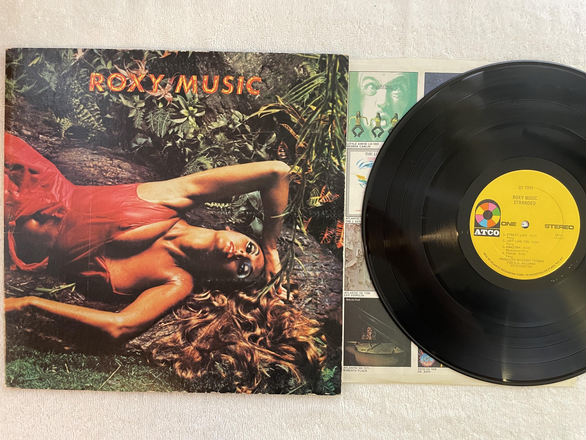 Omslagsbild för skivan ROXY MUSIC stranded LP -74 US ATCO SD 7045