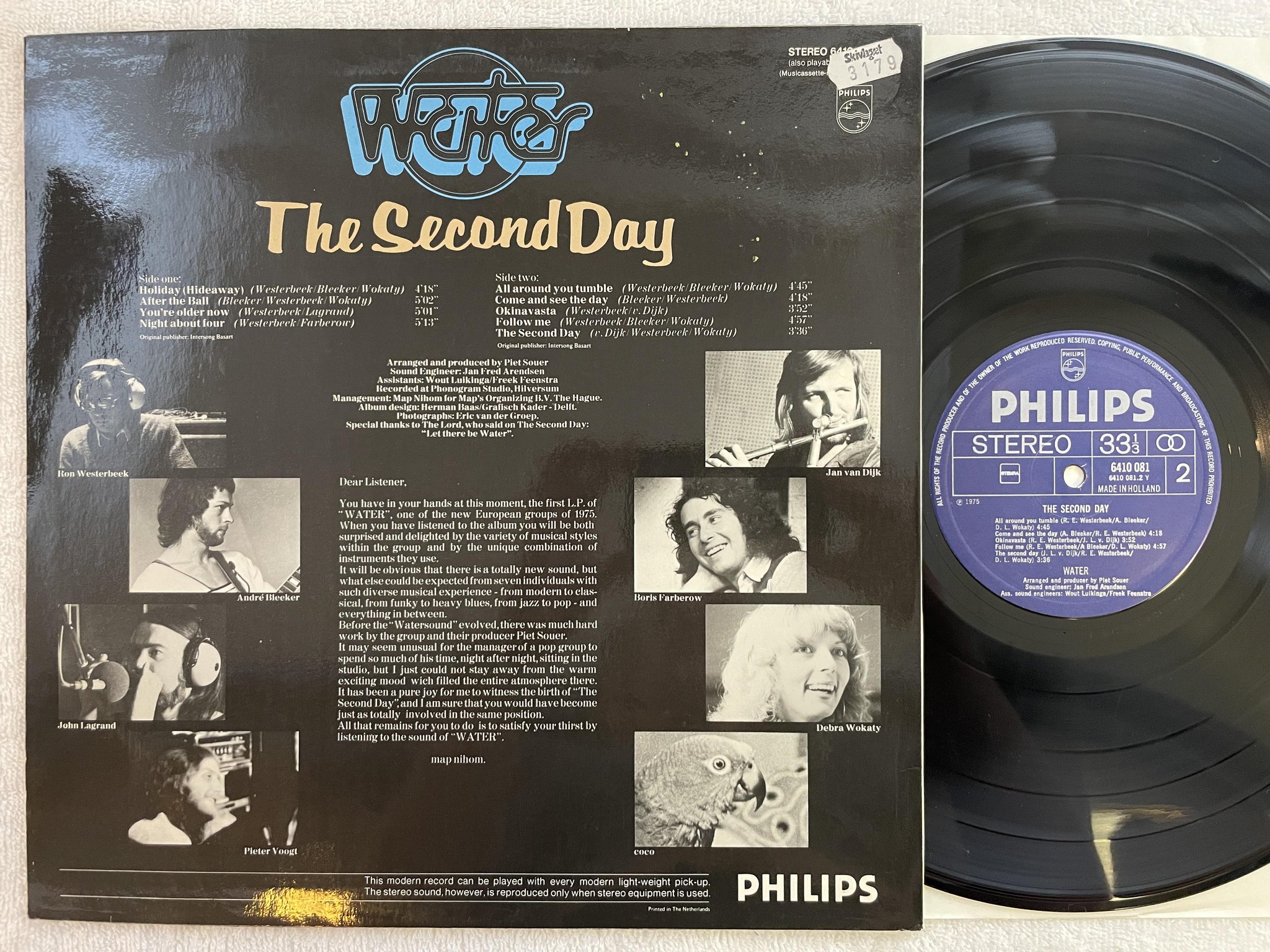 Omslagsbild för skivan WATER the second day LP -75 Hol PHILIPS 6410081