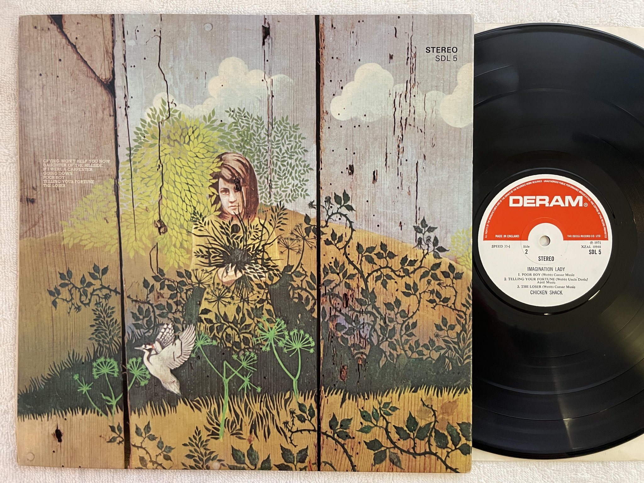 Omslagsbild för skivan CHICKEN SHACK imagination lady LP -71 UK DERAM SDL 5