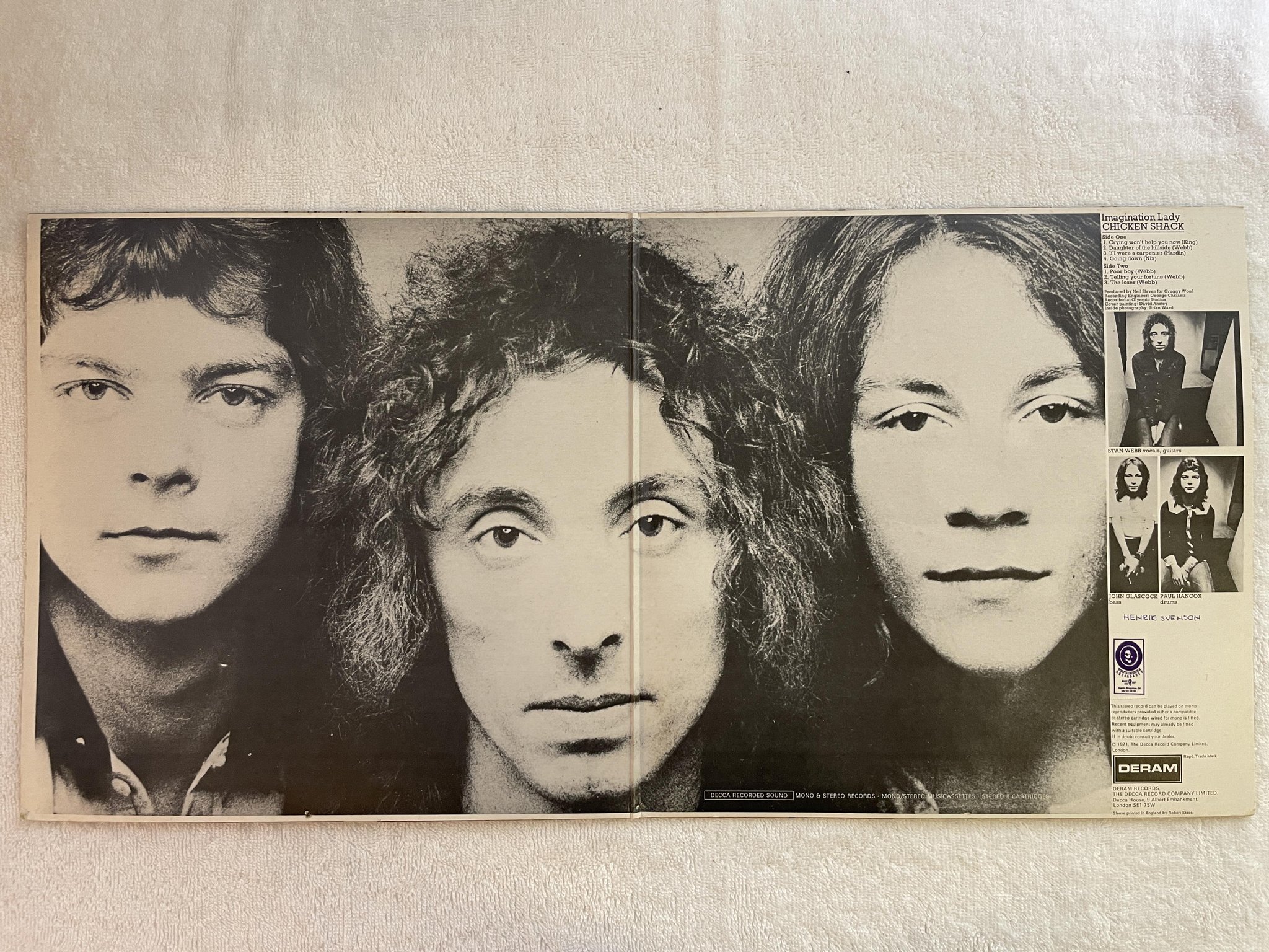 Omslagsbild för skivan CHICKEN SHACK imagination lady LP -71 UK DERAM SDL 5