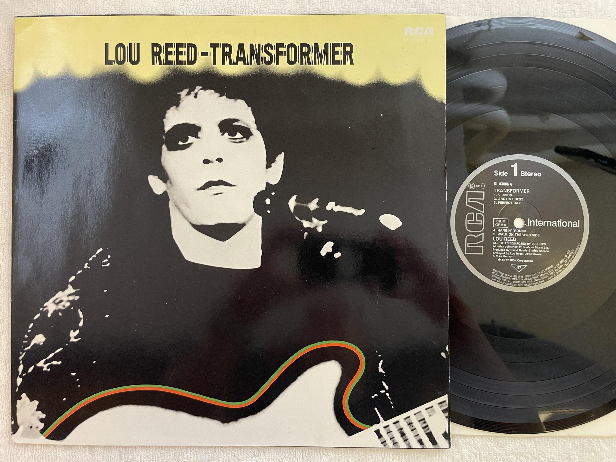 Omslagsbild för skivan LOU REED transformer LP re Ger RCA INTERNATIONAL NL 83806