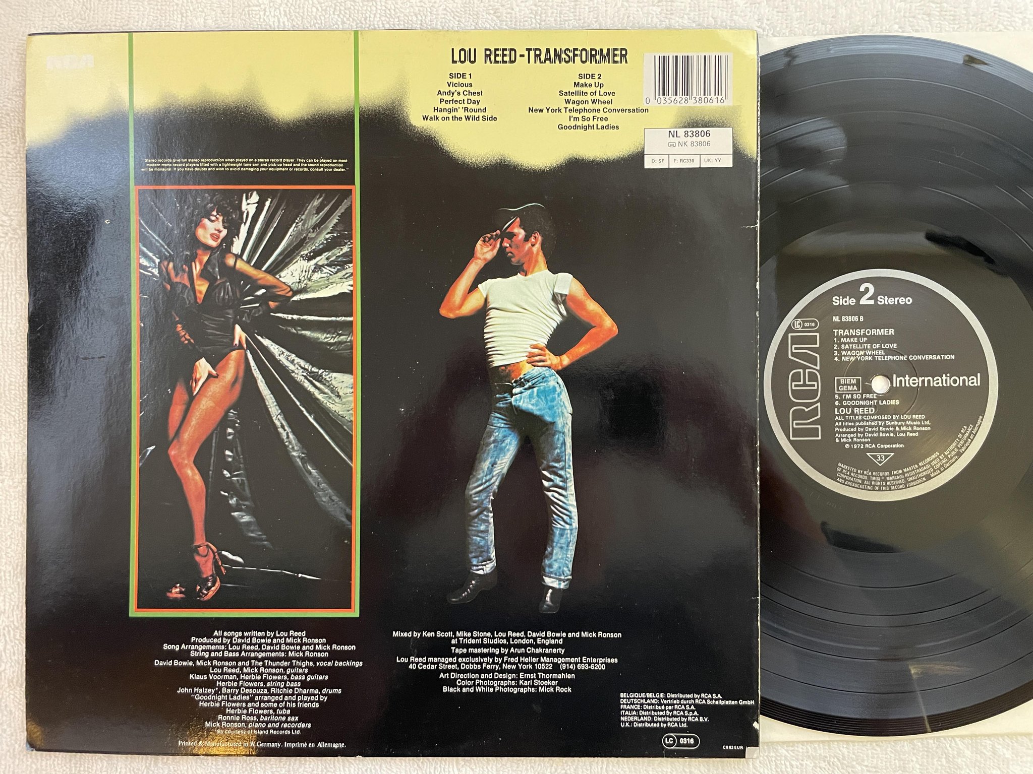 Omslagsbild för skivan LOU REED transformer LP re Ger RCA INTERNATIONAL NL 83806