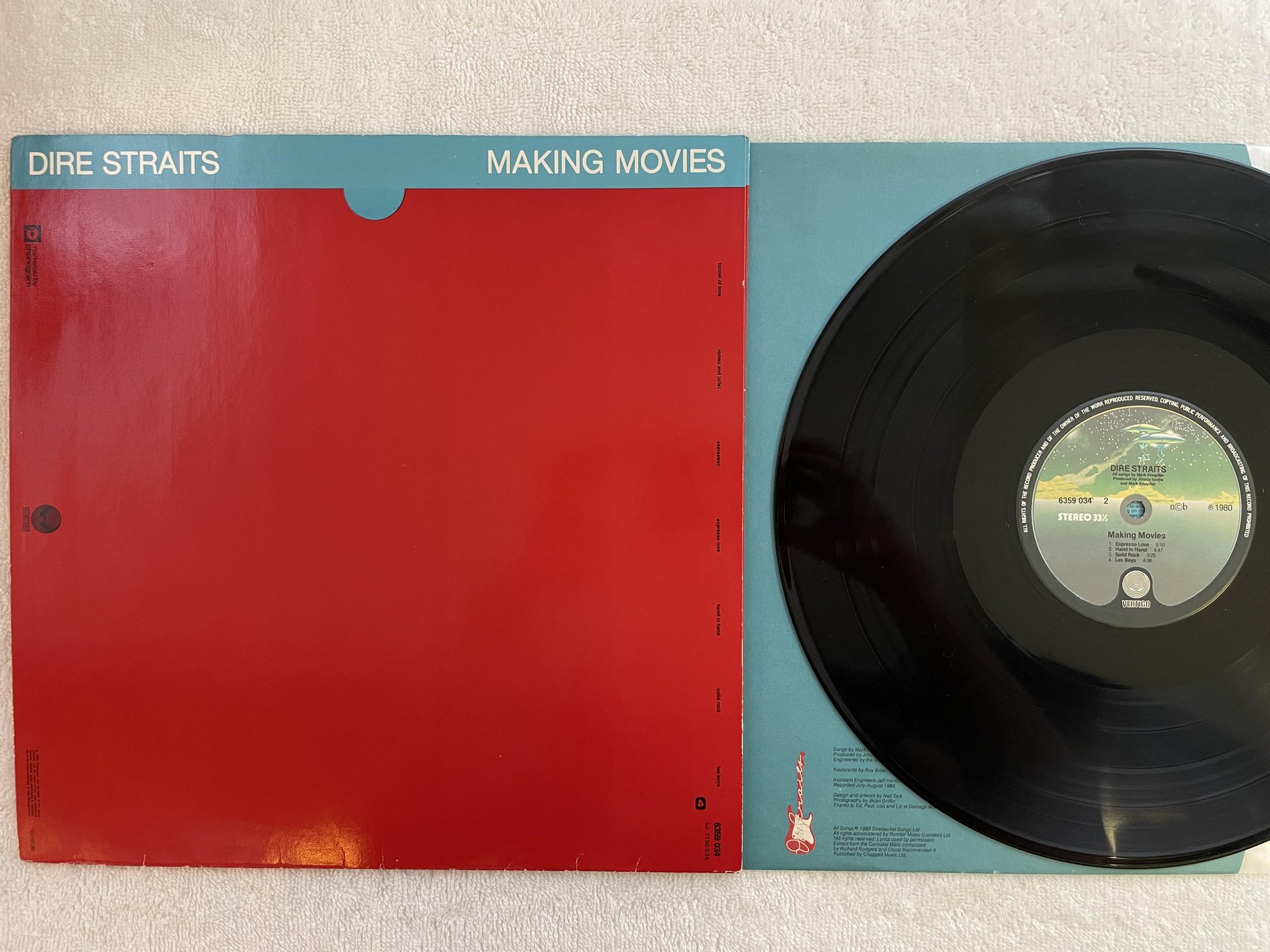 Omslagsbild för skivan DIRE STRAITS making moves LP -80 ncb VERTIGO 6359 034