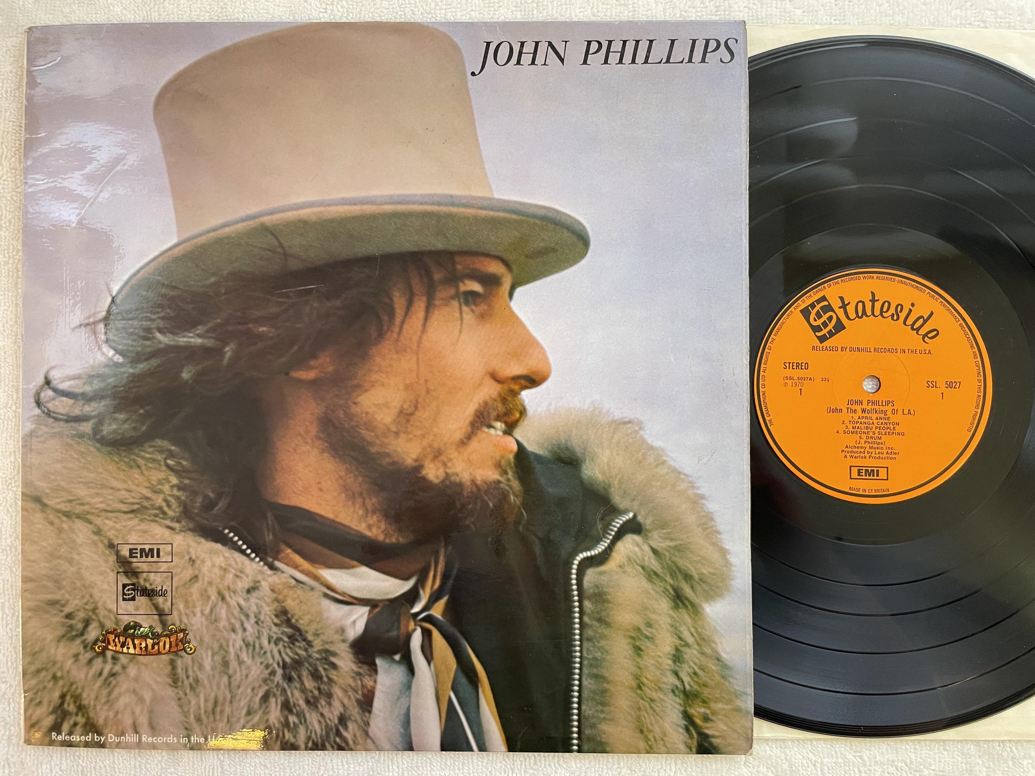 Omslagsbild för skivan JOHN PHILLIPS s/t LP -70 UK STATESIDE SSL 5027