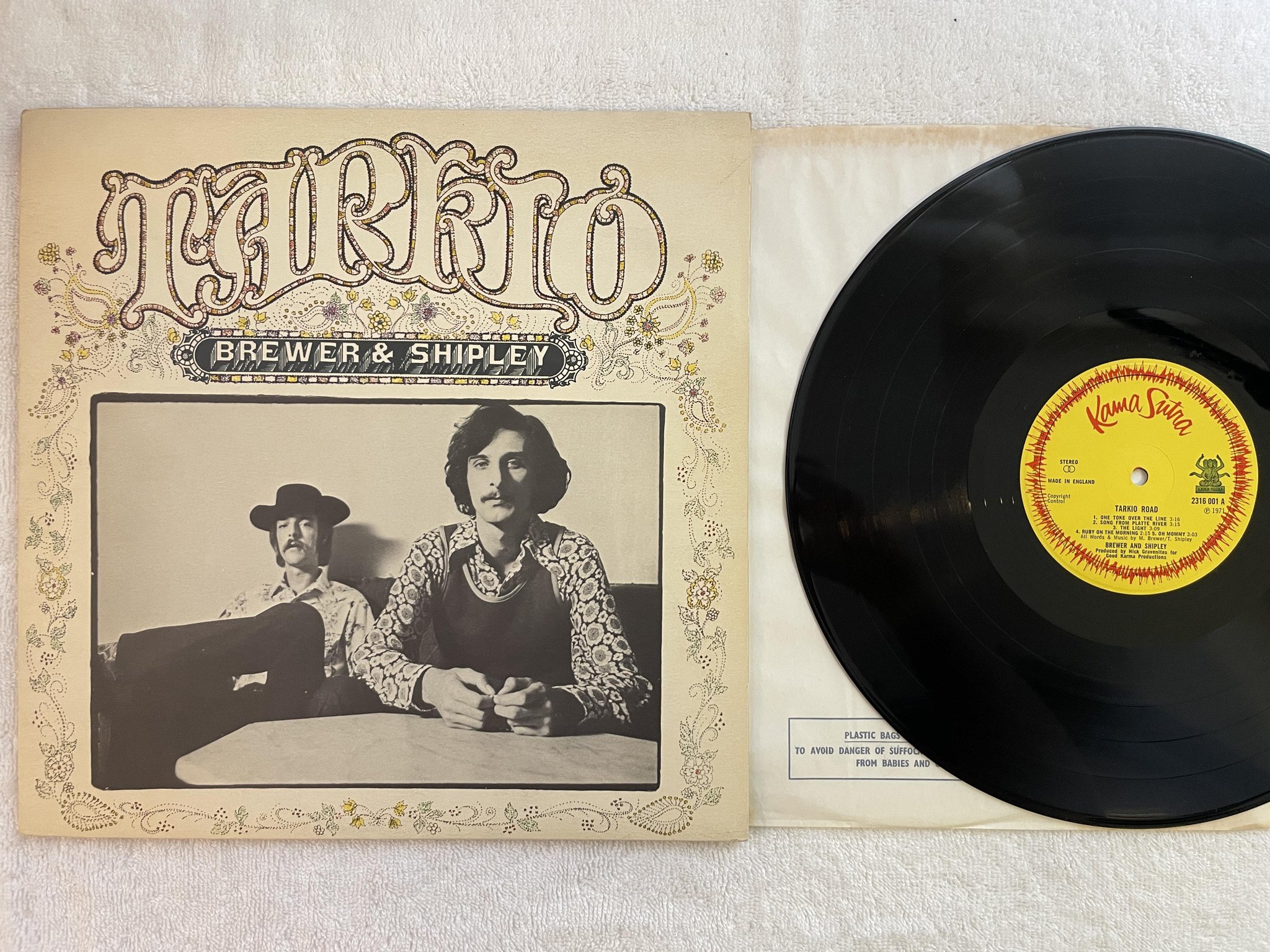 Omslagsbild för skivan BREWER AND SHIPLEY Tariko road LP -71 UK KAMA SUTRA 2316001
