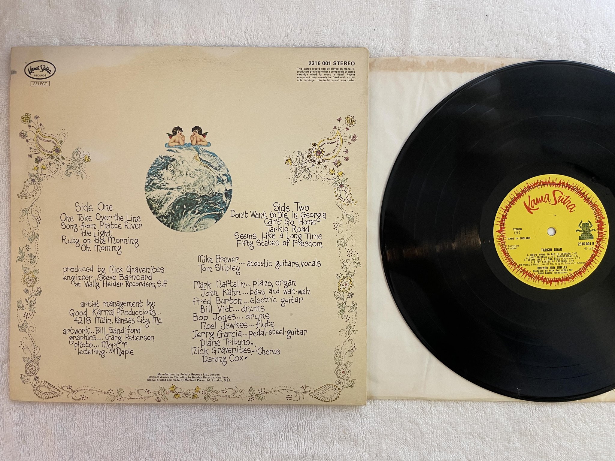 Omslagsbild för skivan BREWER AND SHIPLEY Tariko road LP -71 UK KAMA SUTRA 2316001