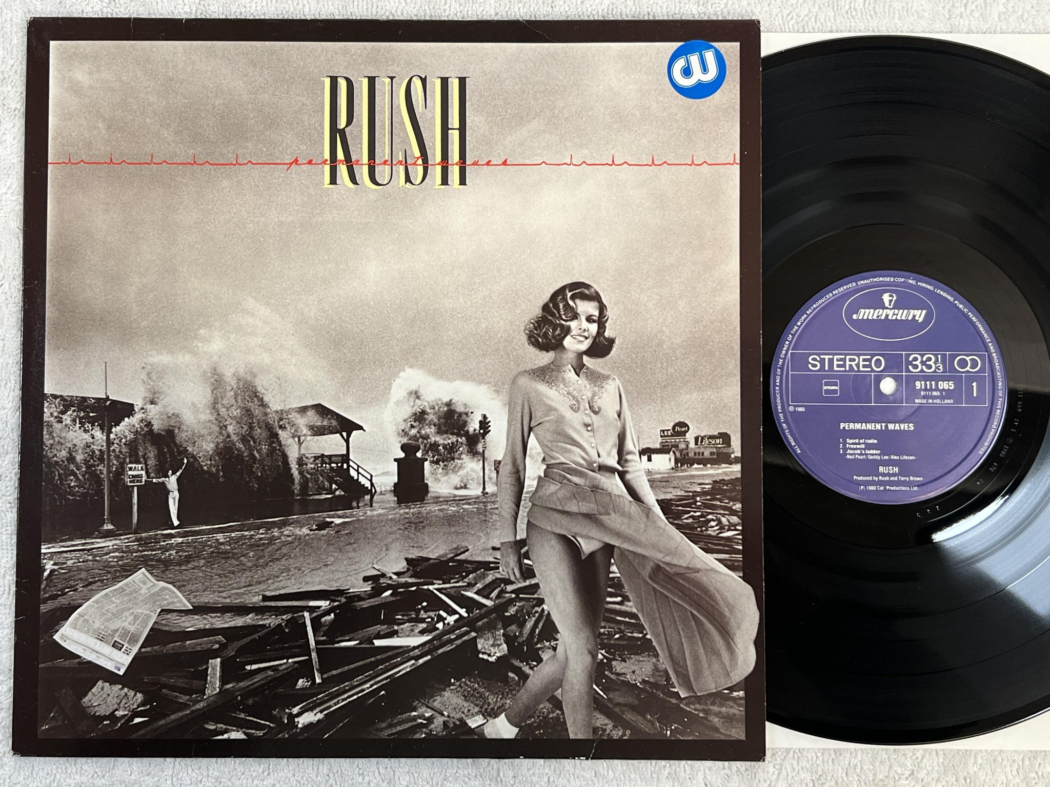 Omslagsbild för skivan RUSH permanent waves LP -80 Hol MERCURY 9111065