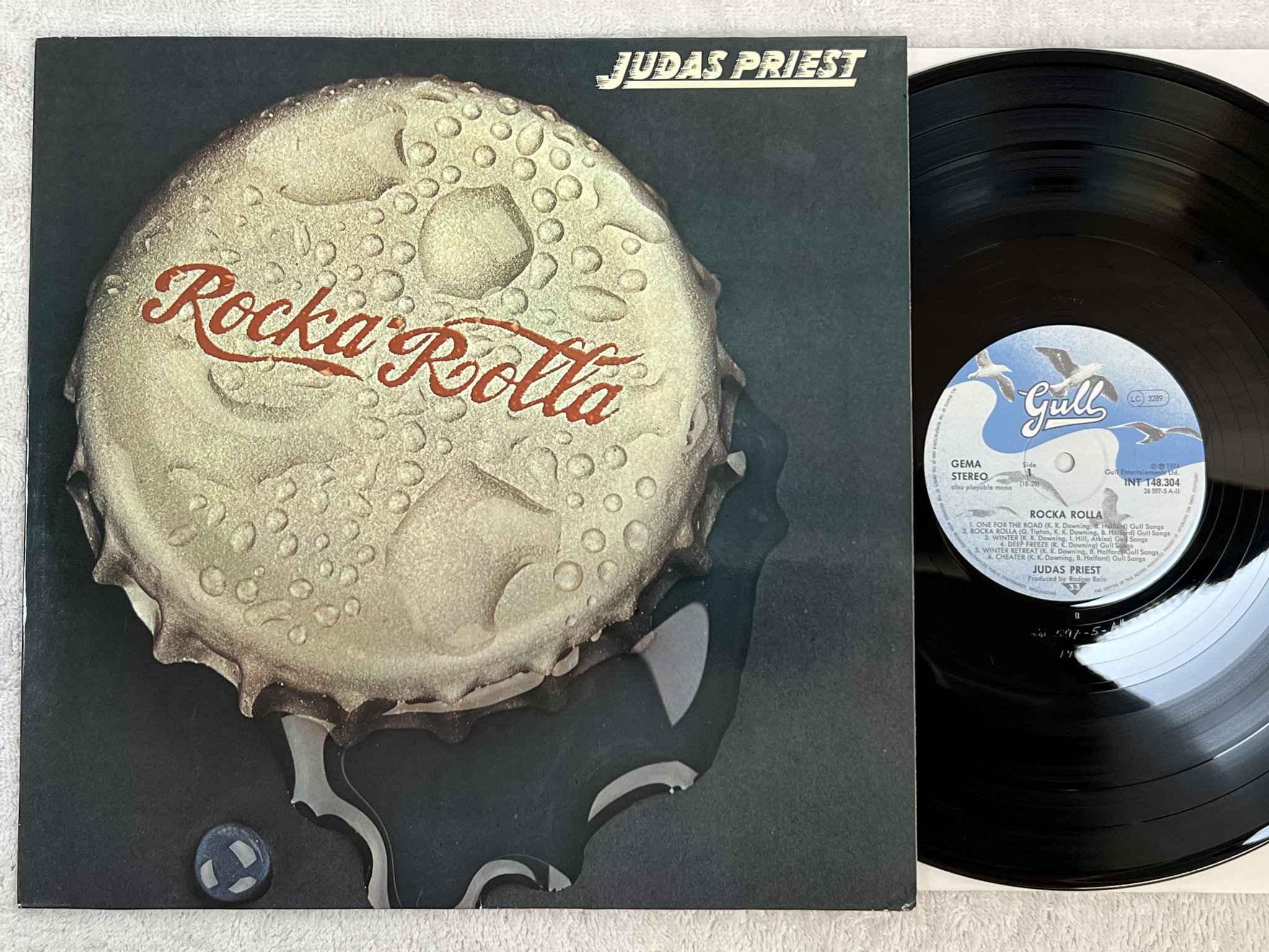 Omslagsbild för skivan JUDAS PRIEST rocka rolla LP -74 GULL INT 148304