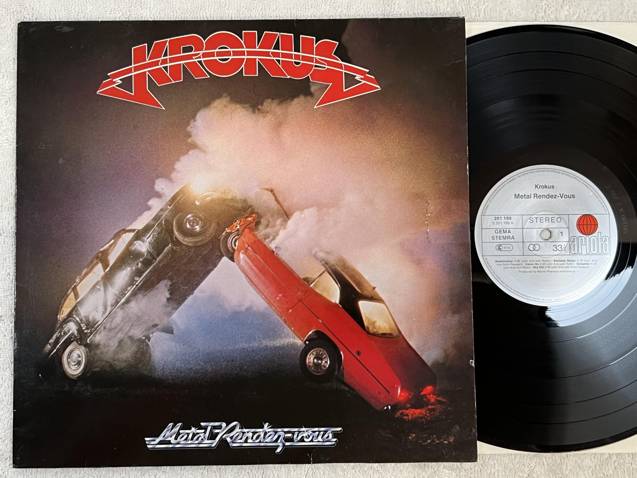 Omslagsbild för skivan KROKUS metal rendez-vous LP Ger ARIOLA 201 199