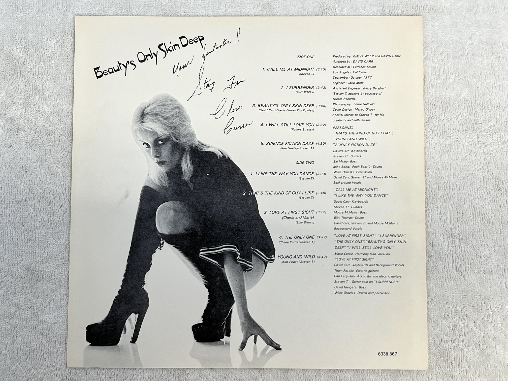 Omslagsbild för skivan CHERIE CURRIE Beauty's Only Skin Deep LP -78 Hol MERCURY 6338 867