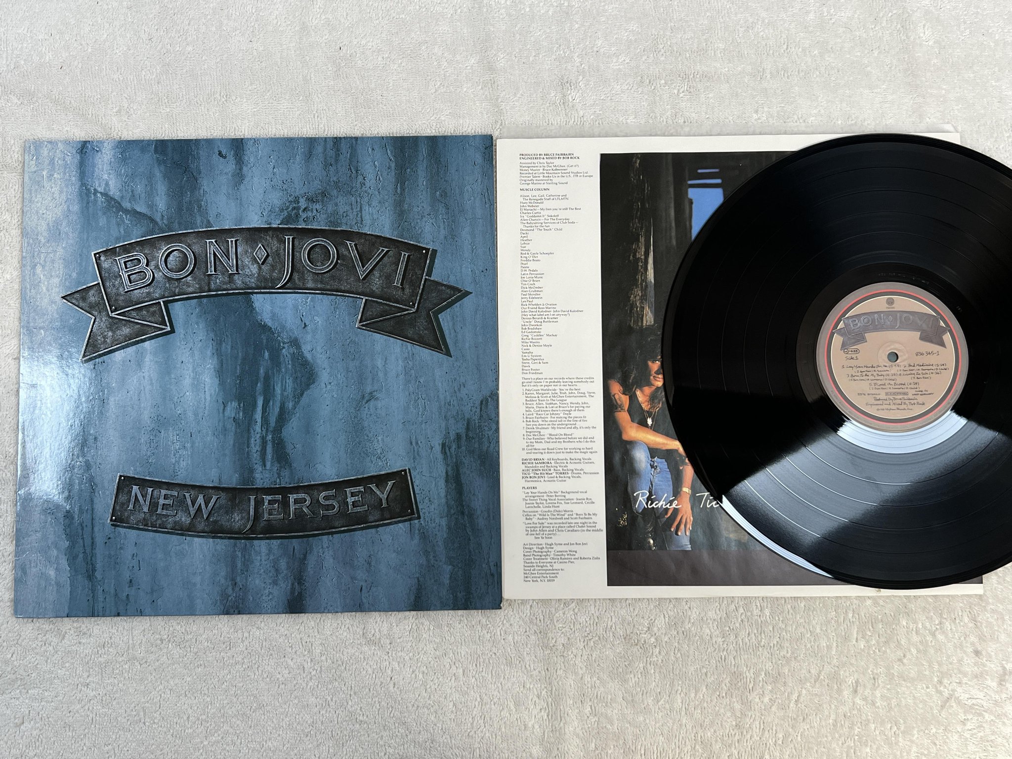 Omslagsbild för skivan BON JOVI New Jersey LP -88 Ger VERTIGO 836345-1