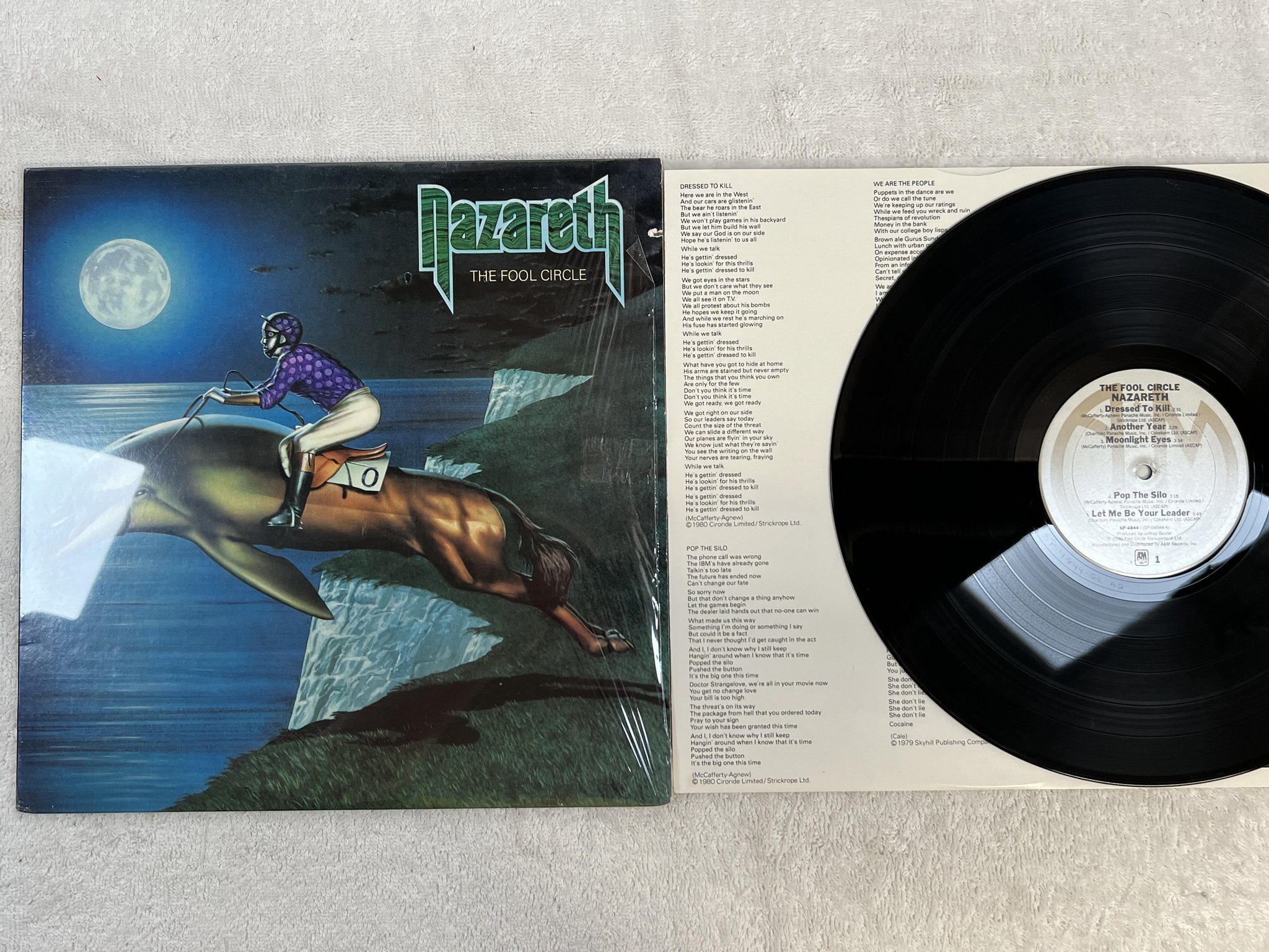 Omslagsbild för skivan NAZARETH The Fool Circle LP -81 US A&M SP 4844