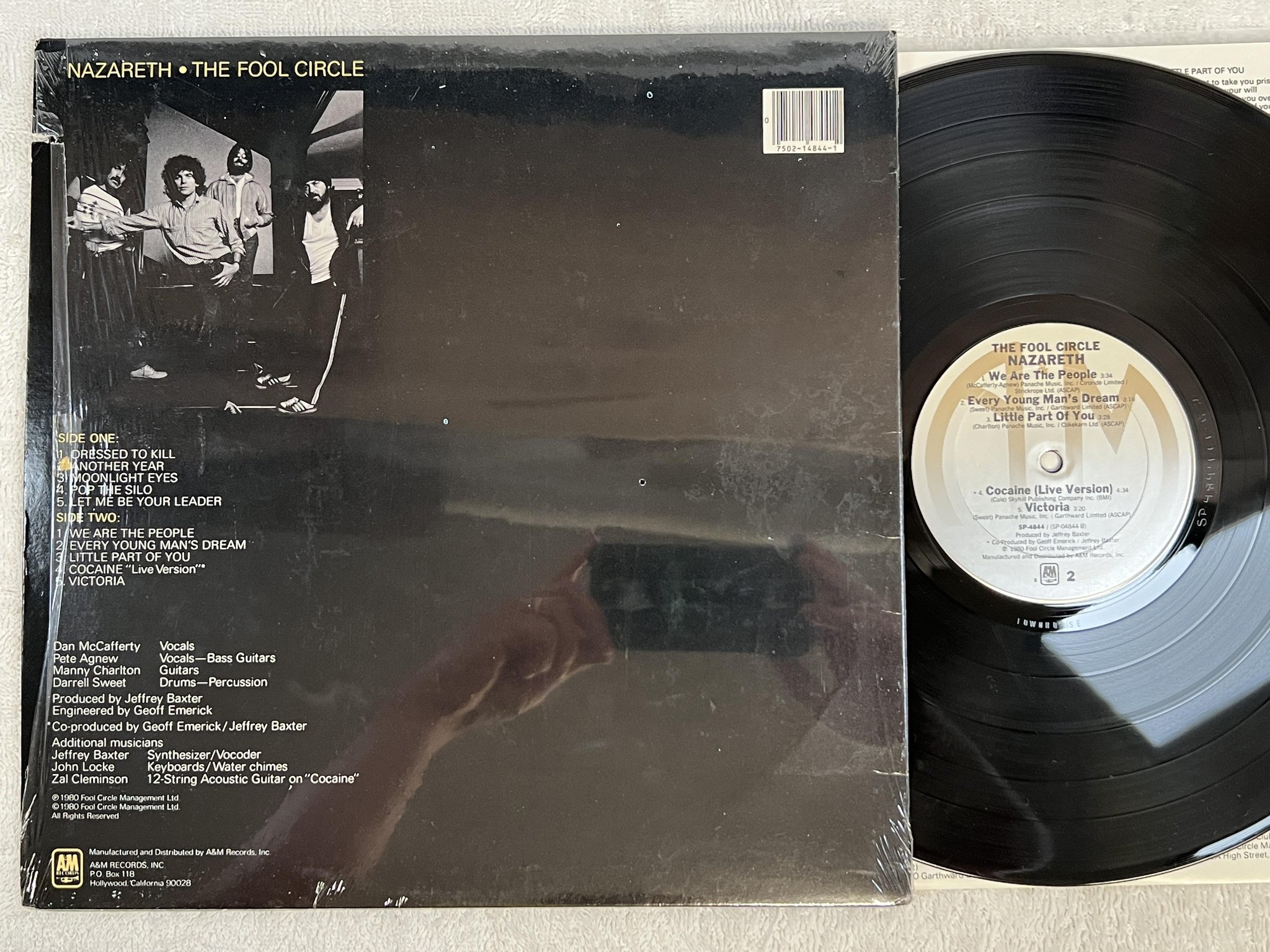 Omslagsbild för skivan NAZARETH The Fool Circle LP -81 US A&M SP 4844