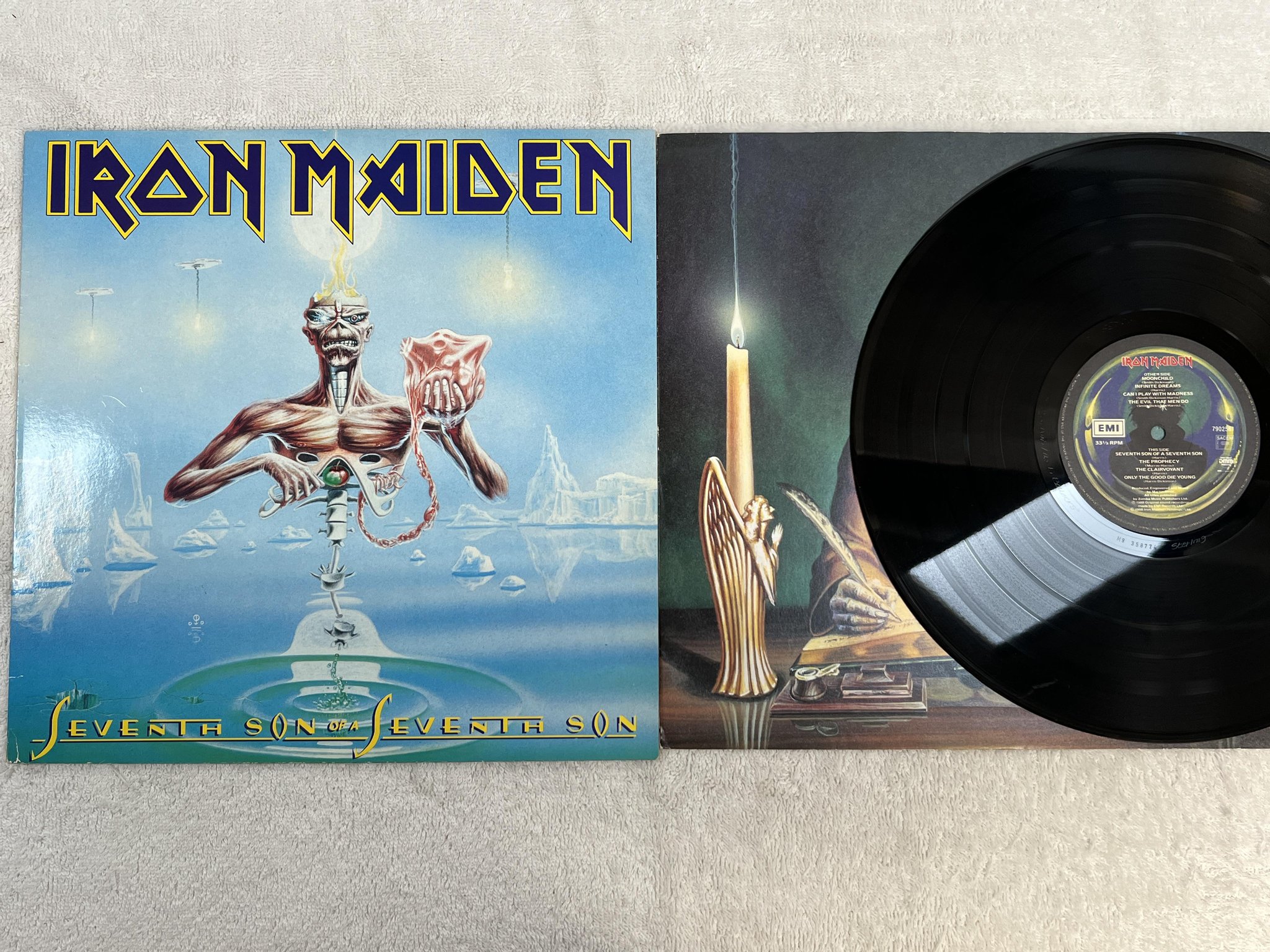 Omslagsbild för skivan IRON MAIDEN seventh son of a seventh son LP -88 Fra 7902581