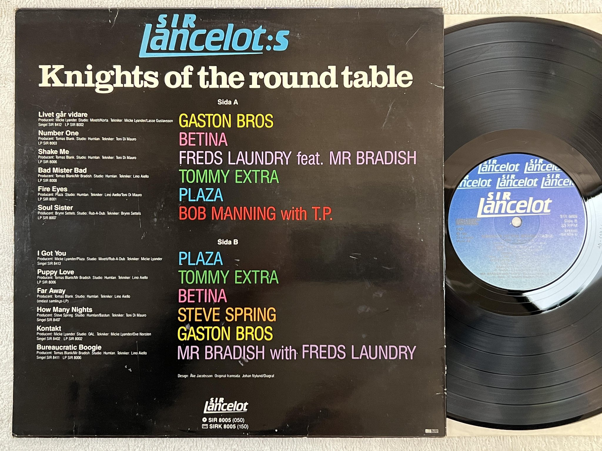 Omslagsbild för skivan V/A knights of the round table LP -84 Swedish disco / boogie compilation