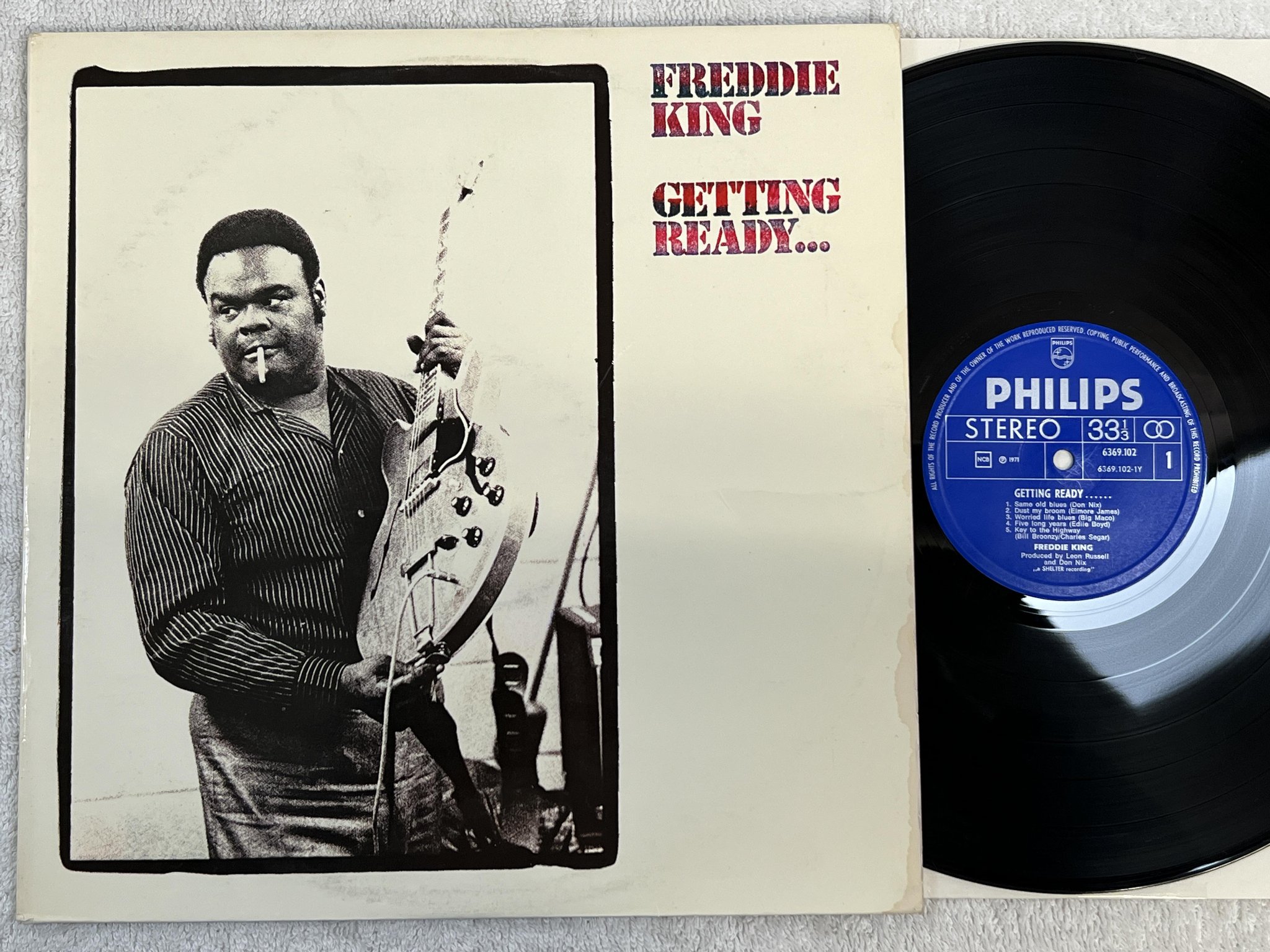 Omslagsbild för skivan FREEDIE KING getting ready LP -71 ncb PHILIPS 6369102
