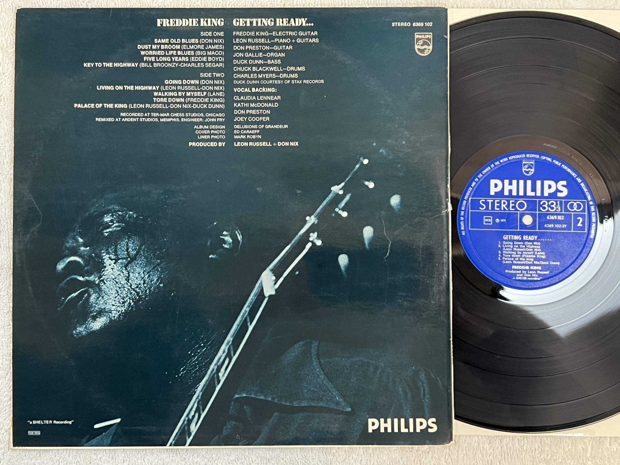 Omslagsbild för skivan FREEDIE KING getting ready LP -71 ncb PHILIPS 6369102