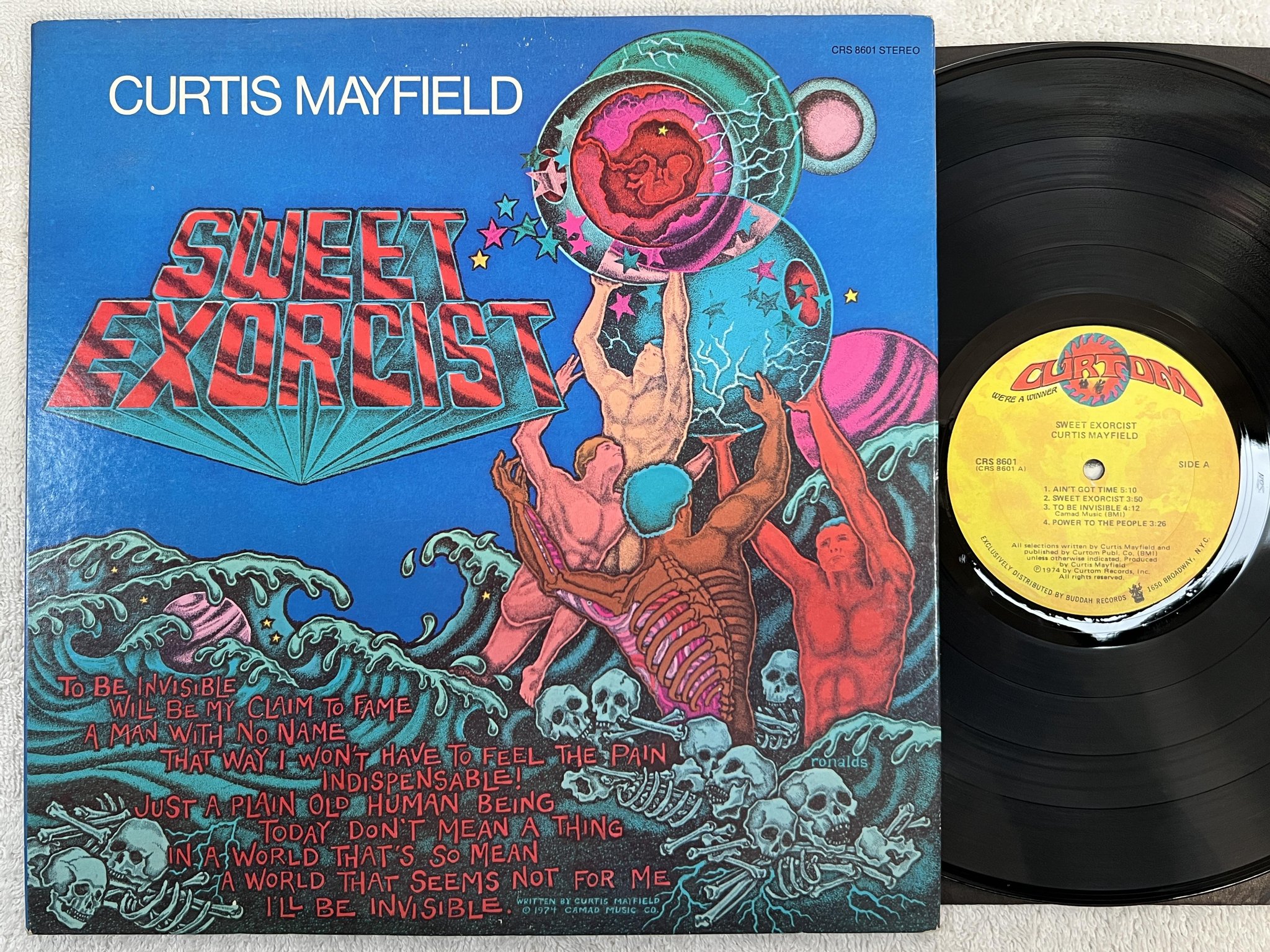 Omslagsbild för skivan CURTIS MAYFIELD sweet exorsist LP -74 US CURTOM CRS 8601