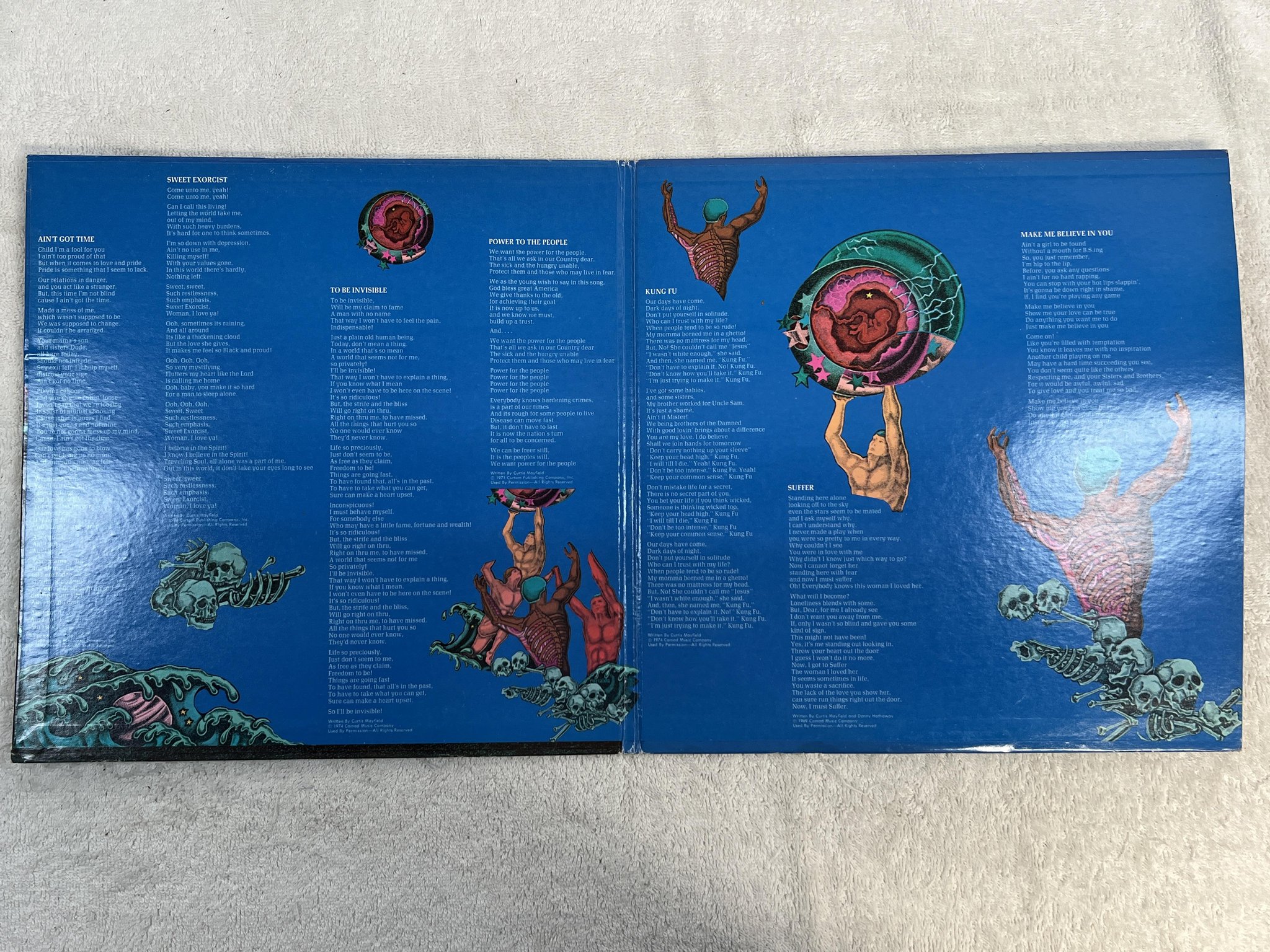 Omslagsbild för skivan CURTIS MAYFIELD sweet exorsist LP -74 US CURTOM CRS 8601