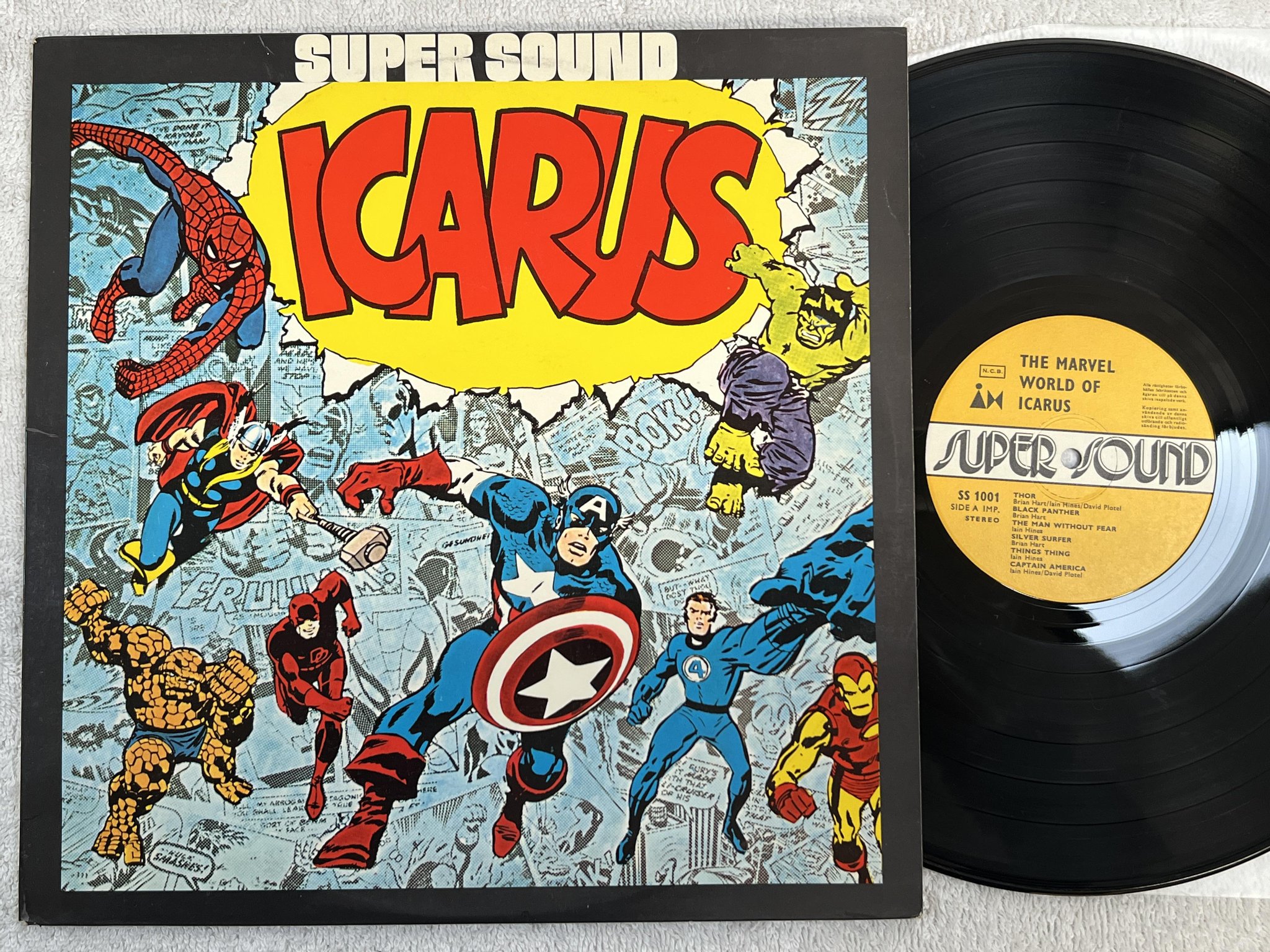 Omslagsbild för skivan ICARUS the marvel world of .. LP -72 Swe SUPER SOUND SS 1001 ** PSYCH / PROG **