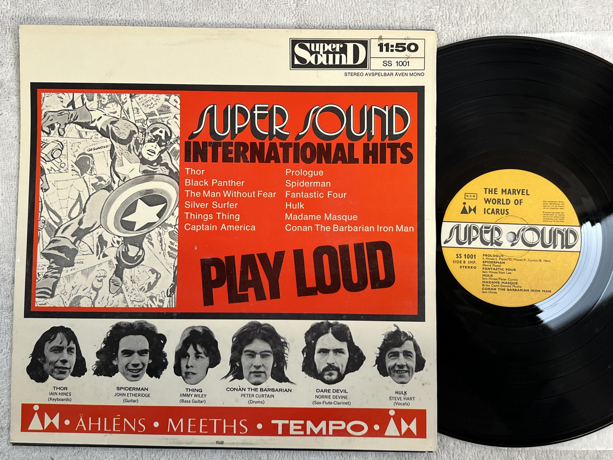 Omslagsbild för skivan ICARUS the marvel world of .. LP -72 Swe SUPER SOUND SS 1001 ** PSYCH / PROG **