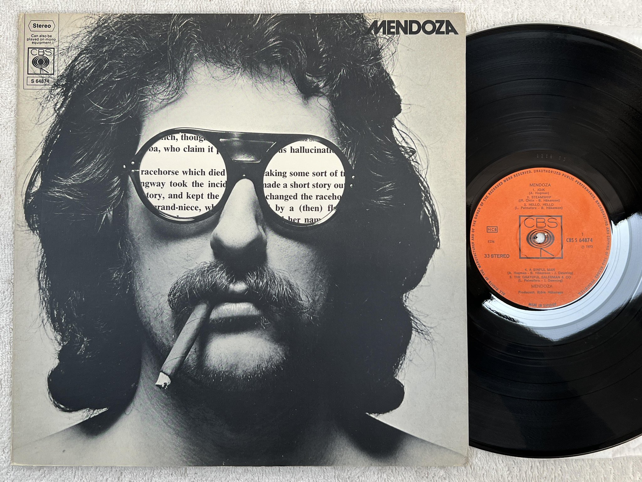 Omslagsbild för skivan MENDOZA s/t LP -72 Swe CBS S 64874 *** RARE PROG JAZZ ***