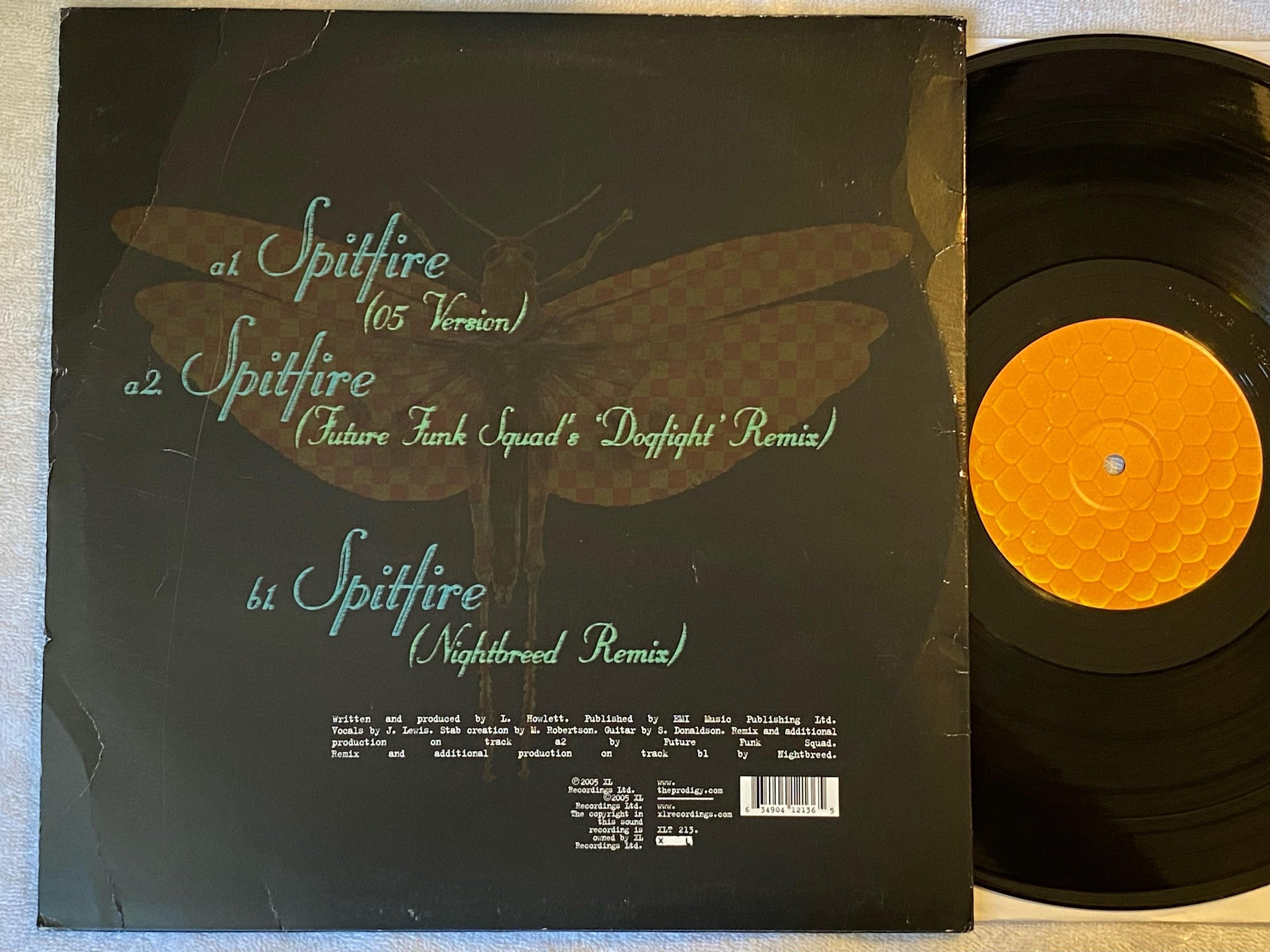 Omslagsbild för skivan THE PRODIGY Spitfire 12"Single 2005 UK XL RECORDINGS XLT 213 *** RARE ***