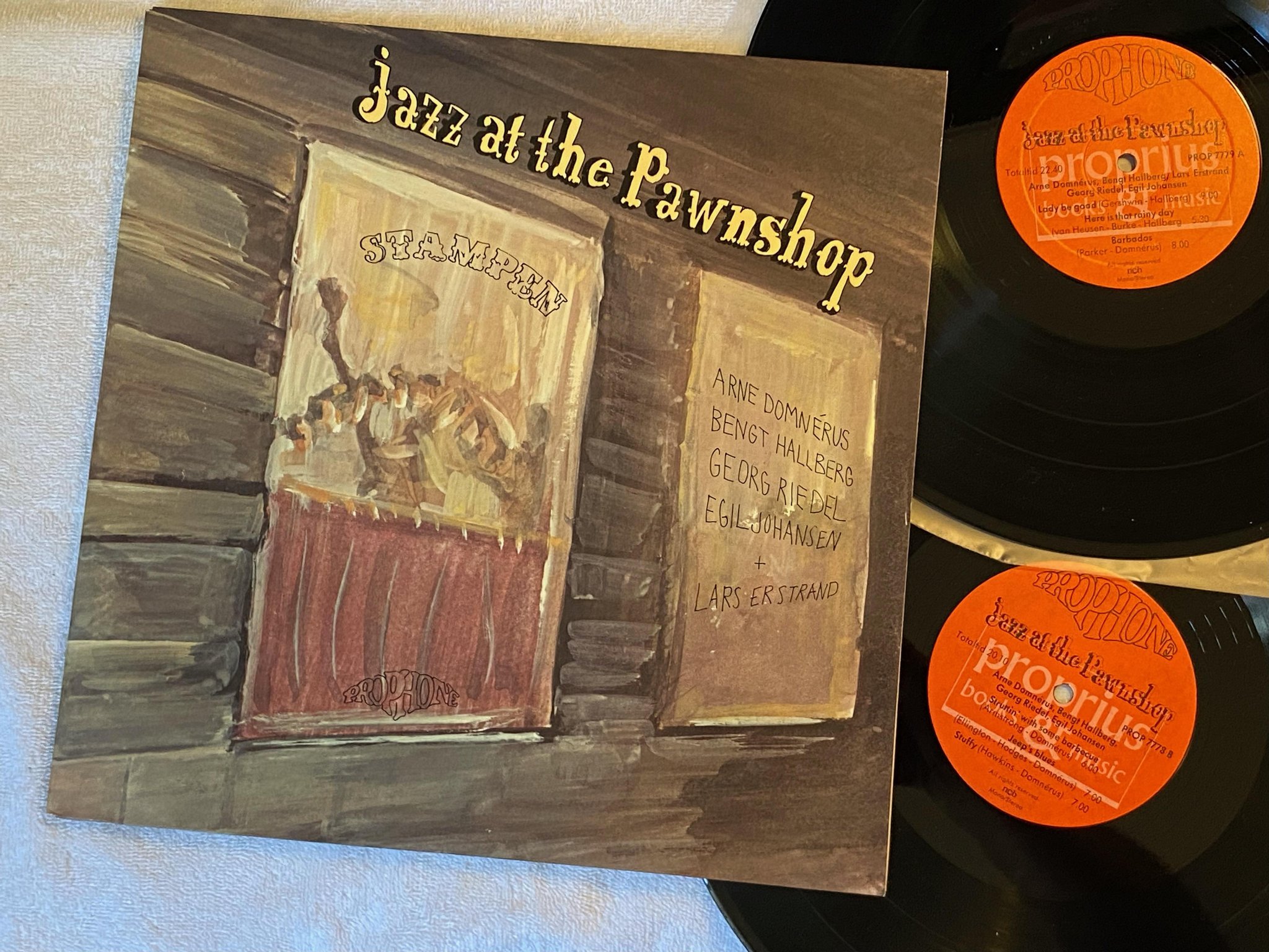 Omslagsbild för skivan ARNE DOMNERUS jazz at the pawnshop 2xLP Swe PROPHONE PROP 7778-79