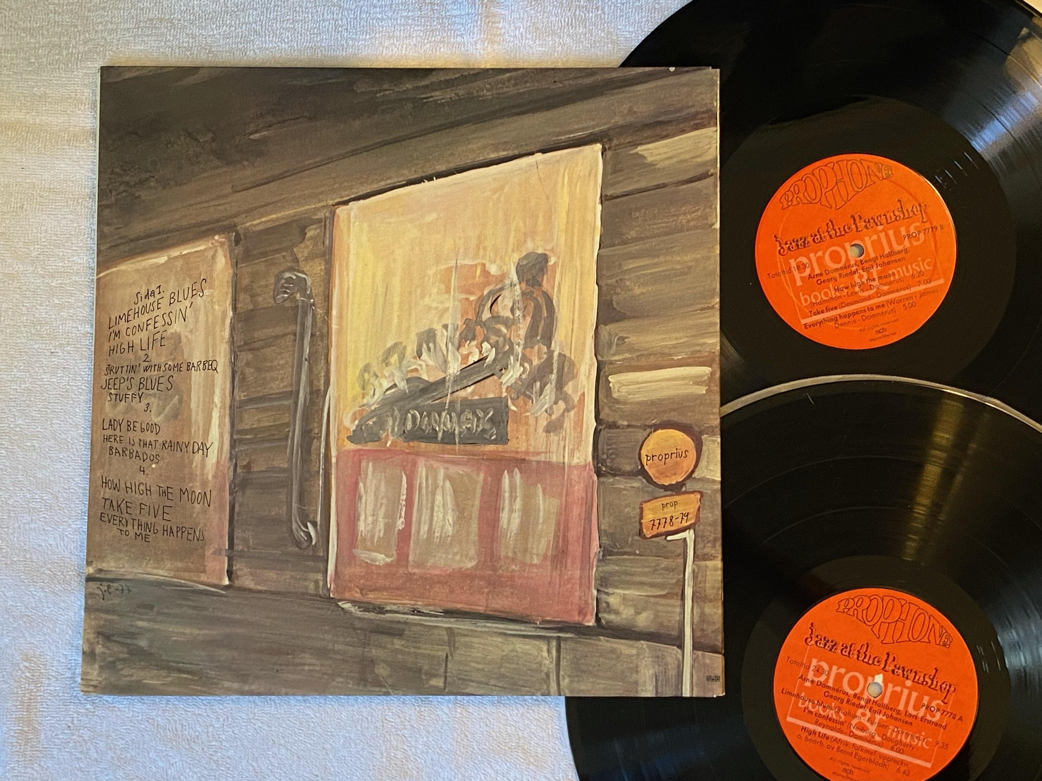 Omslagsbild för skivan ARNE DOMNERUS jazz at the pawnshop 2xLP Swe PROPHONE PROP 7778-79