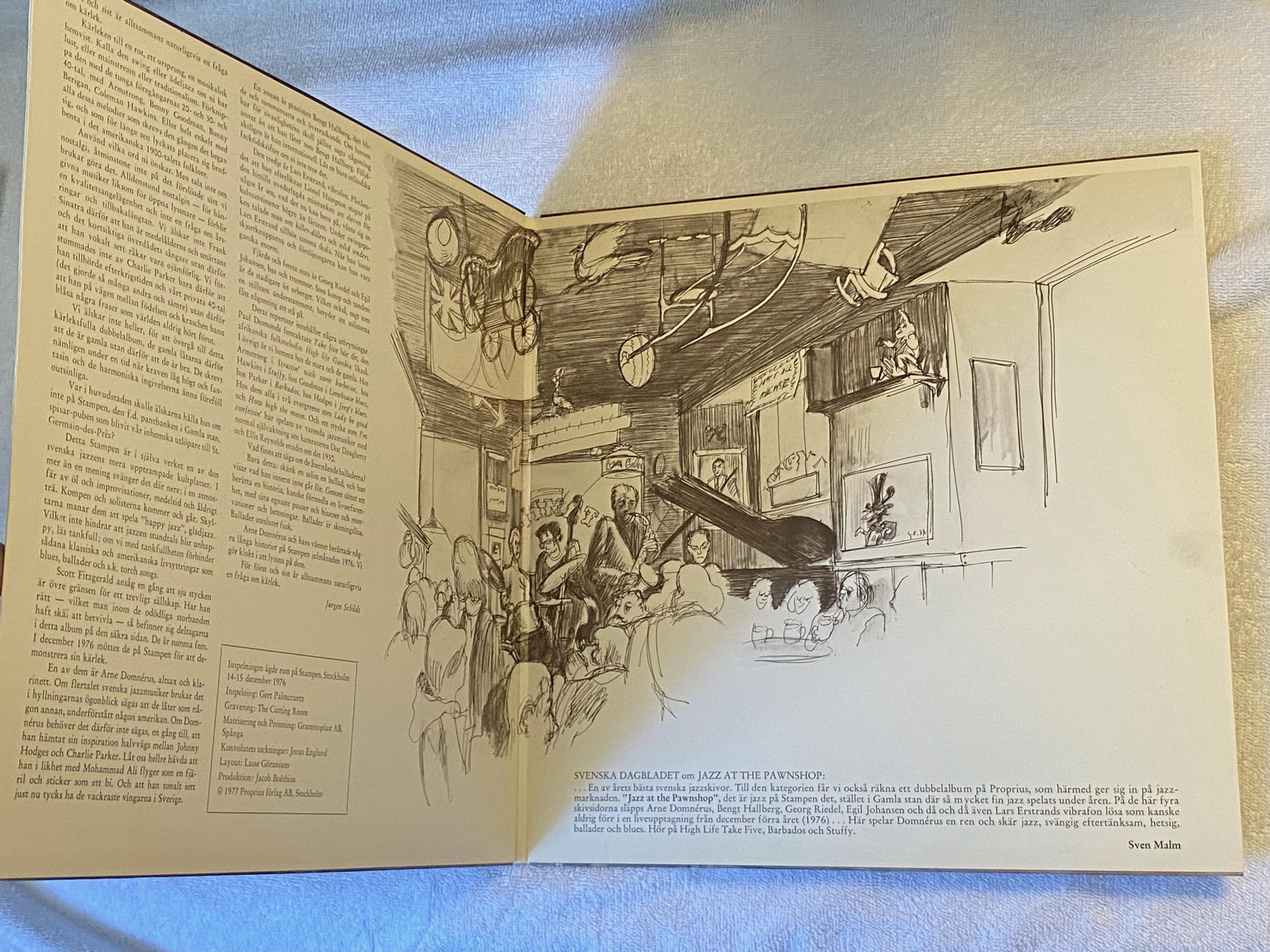 Omslagsbild för skivan ARNE DOMNERUS jazz at the pawnshop 2xLP Swe PROPHONE PROP 7778-79